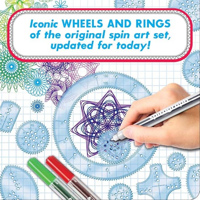 Deluxe Spirograph - Spiral Art Drawing Kit - Ages 8+