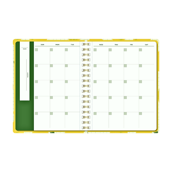 Lemon Grid Hardcover Undated Planner
