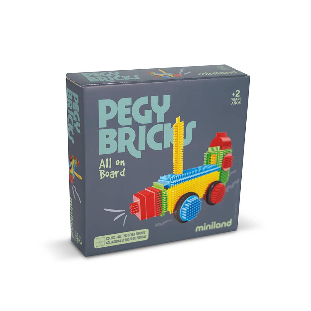 Pegy Bricks Interlocking Building Set: ALL ON BOARD