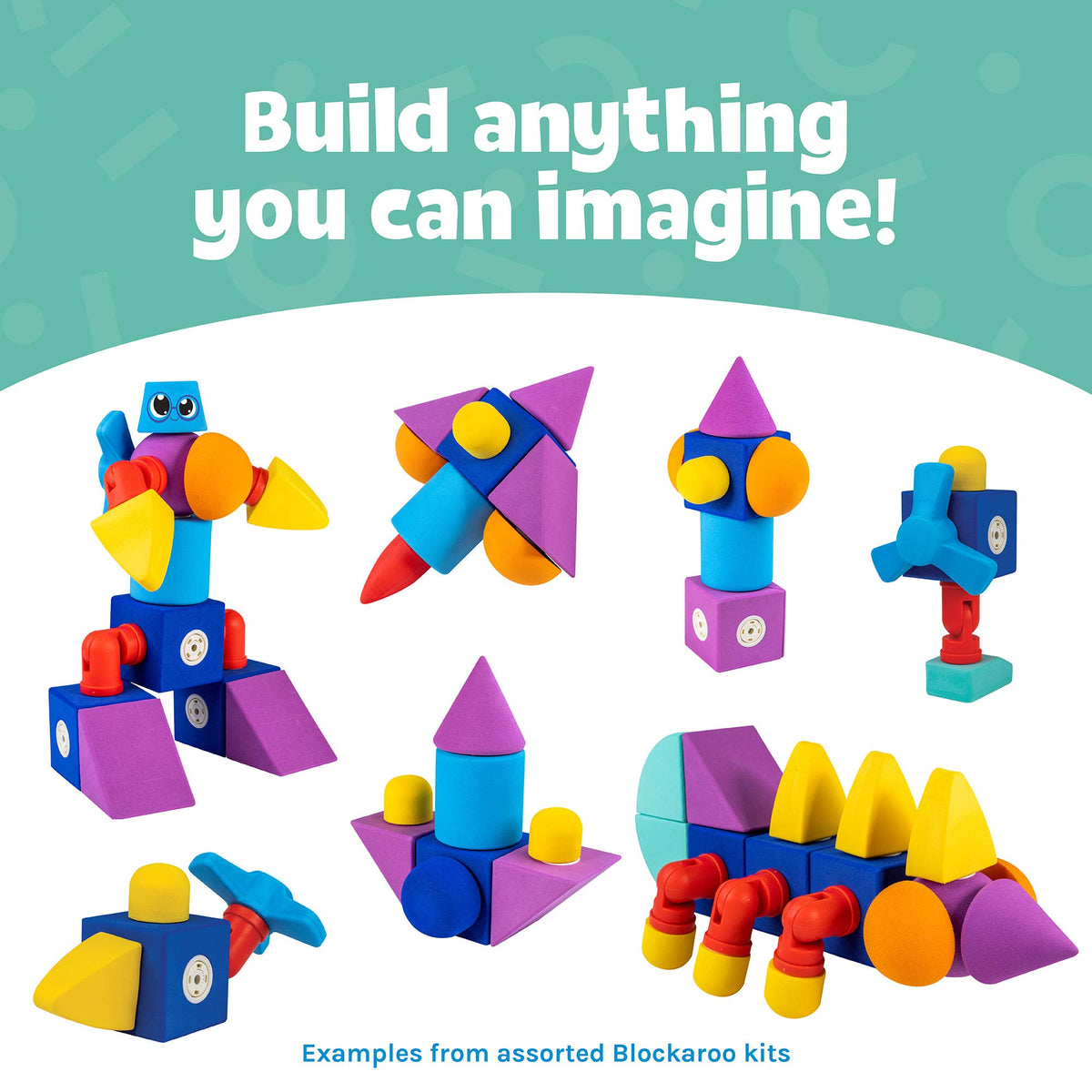 Blockaroo Magnetic Foam Blocks, 13-Pc Roadster, Ages 3+