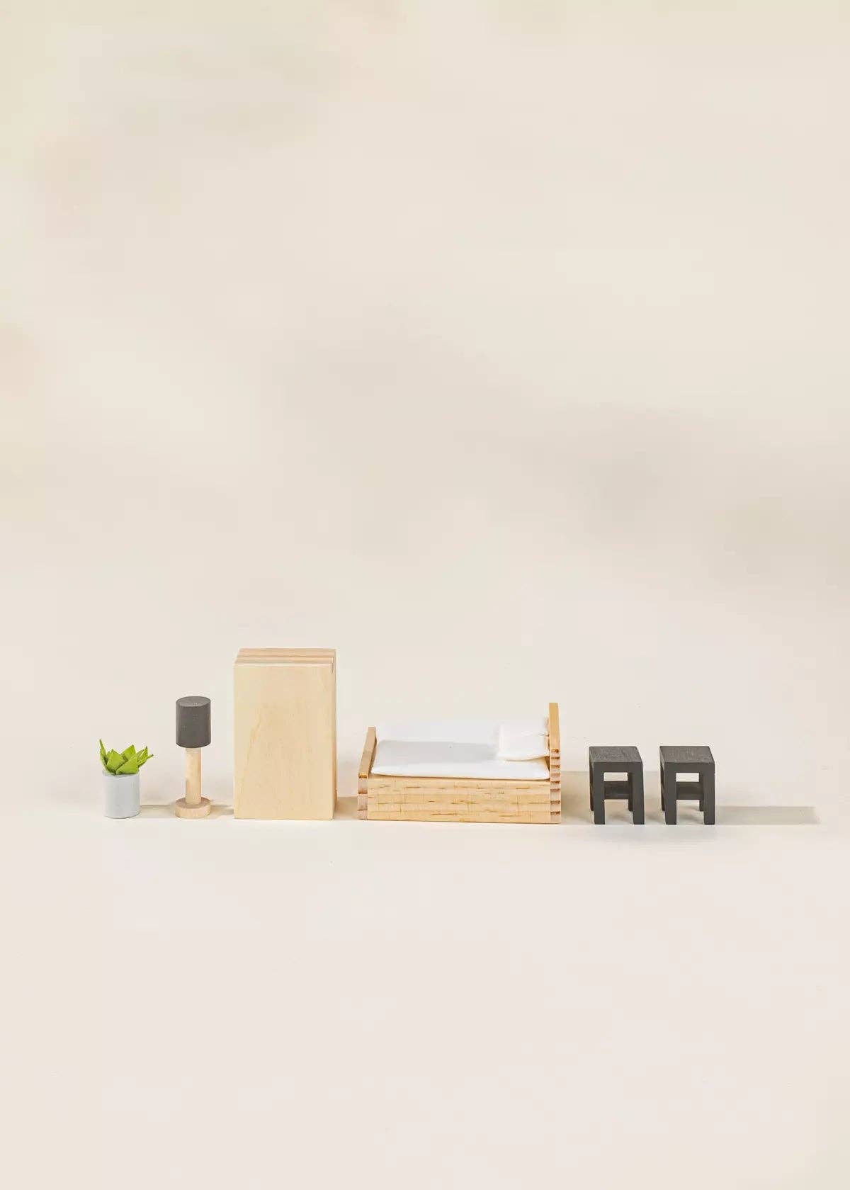 Wooden Doll House Master Bedroom Furniture (9 pcs)