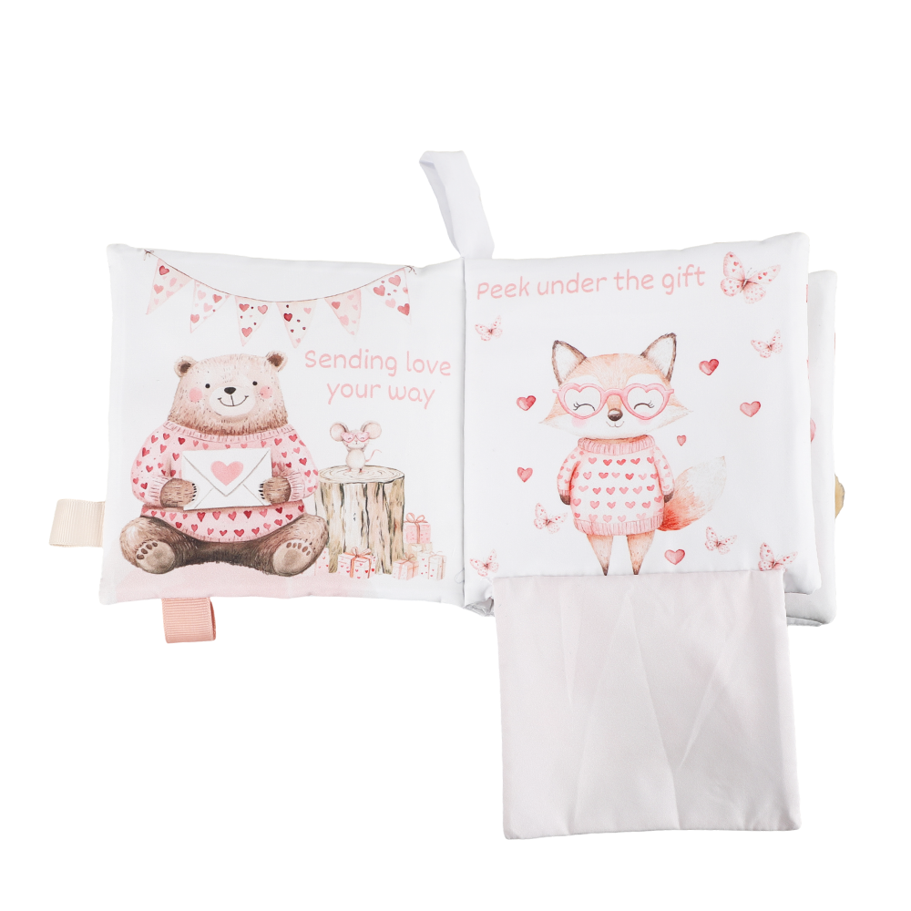 Valentines – 10-Page Crinkle Cloth Book for Babies Taggies