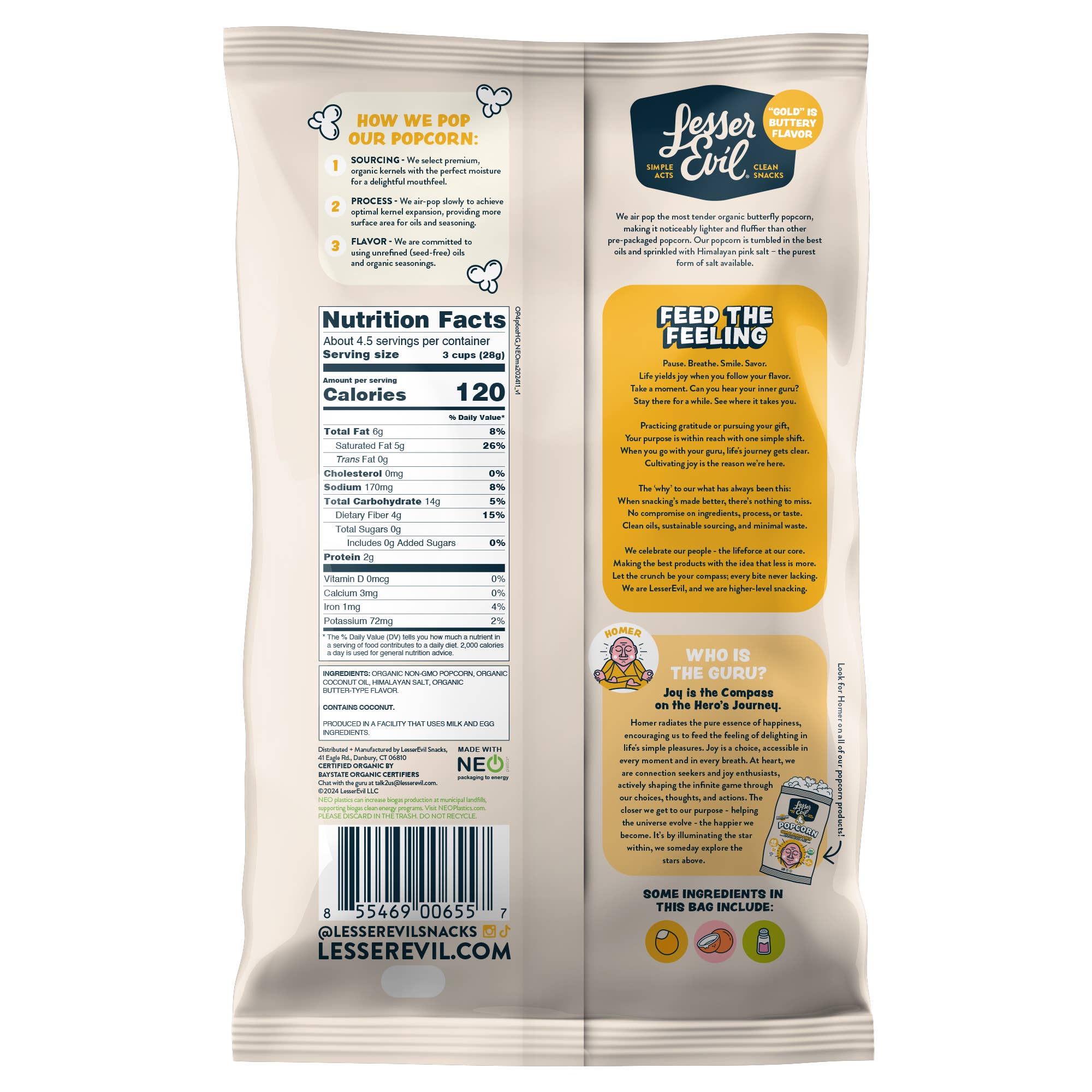 Organic Popcorn, Himalayan Gold 4.6 oz