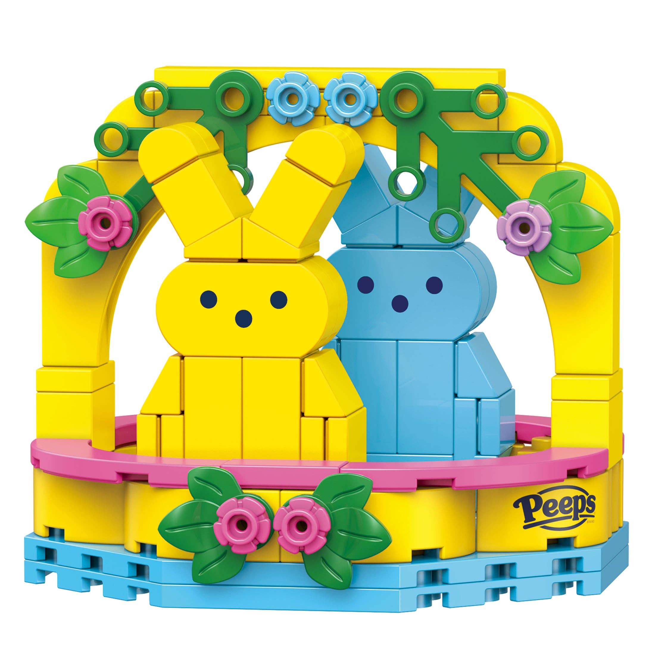 Peeps Easter Basket Yellow and Blue Brick Building Set