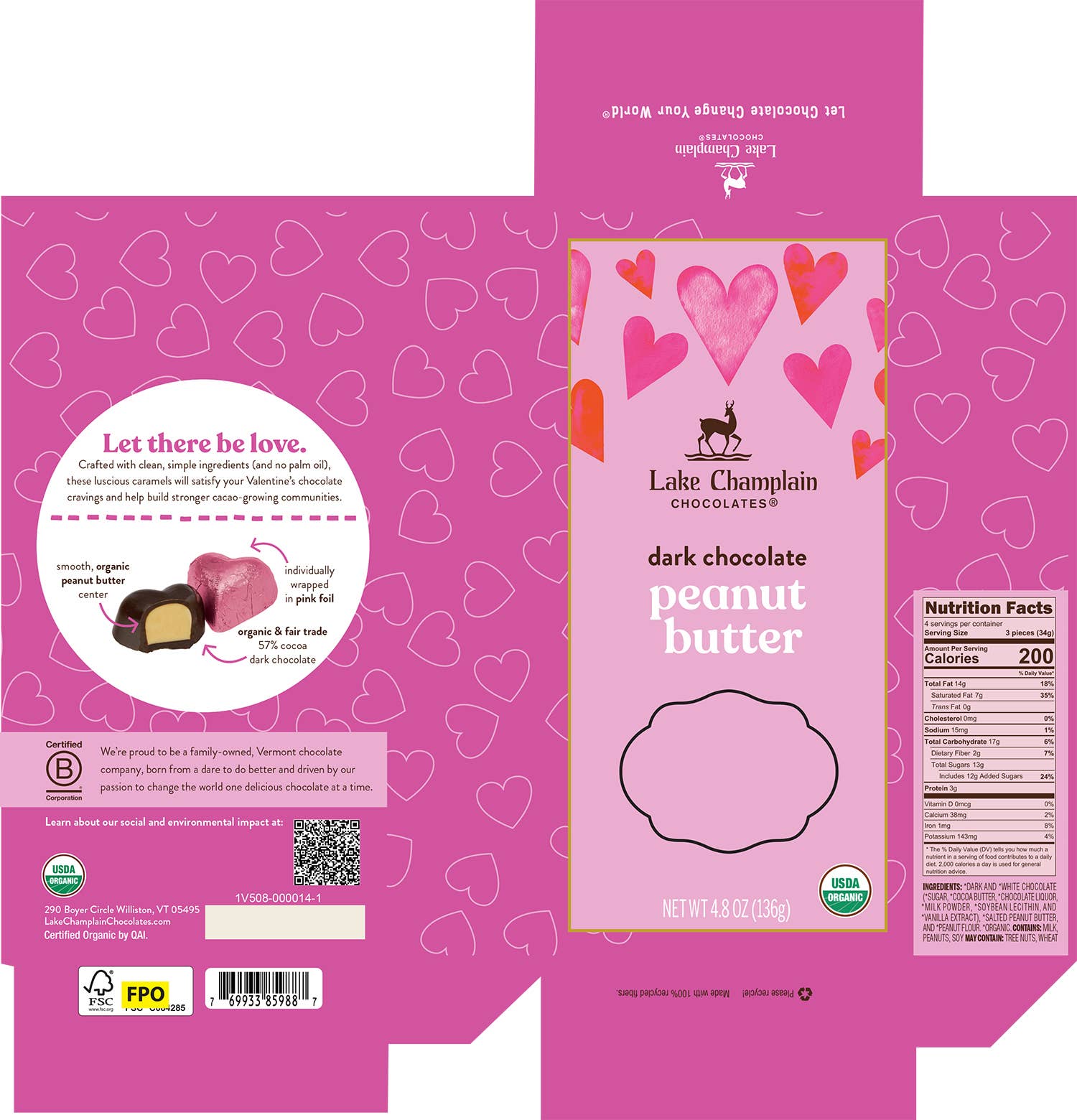 Valentine Heart Dk PB Gift Box