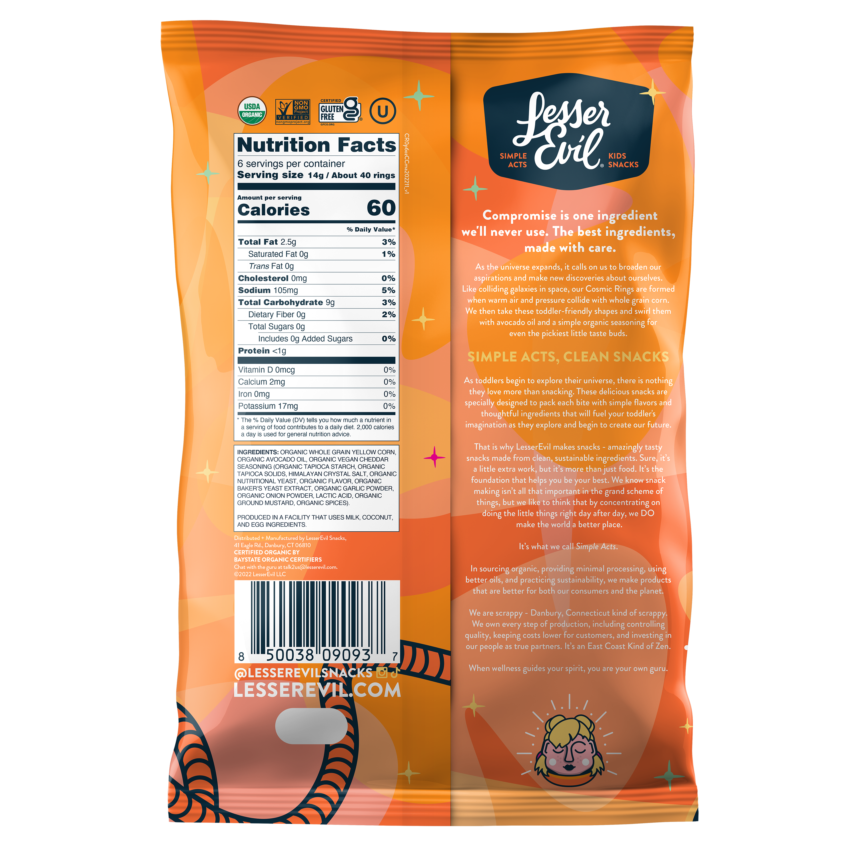 Cosmic Rings, Cosmic Cheddar, 3 oz