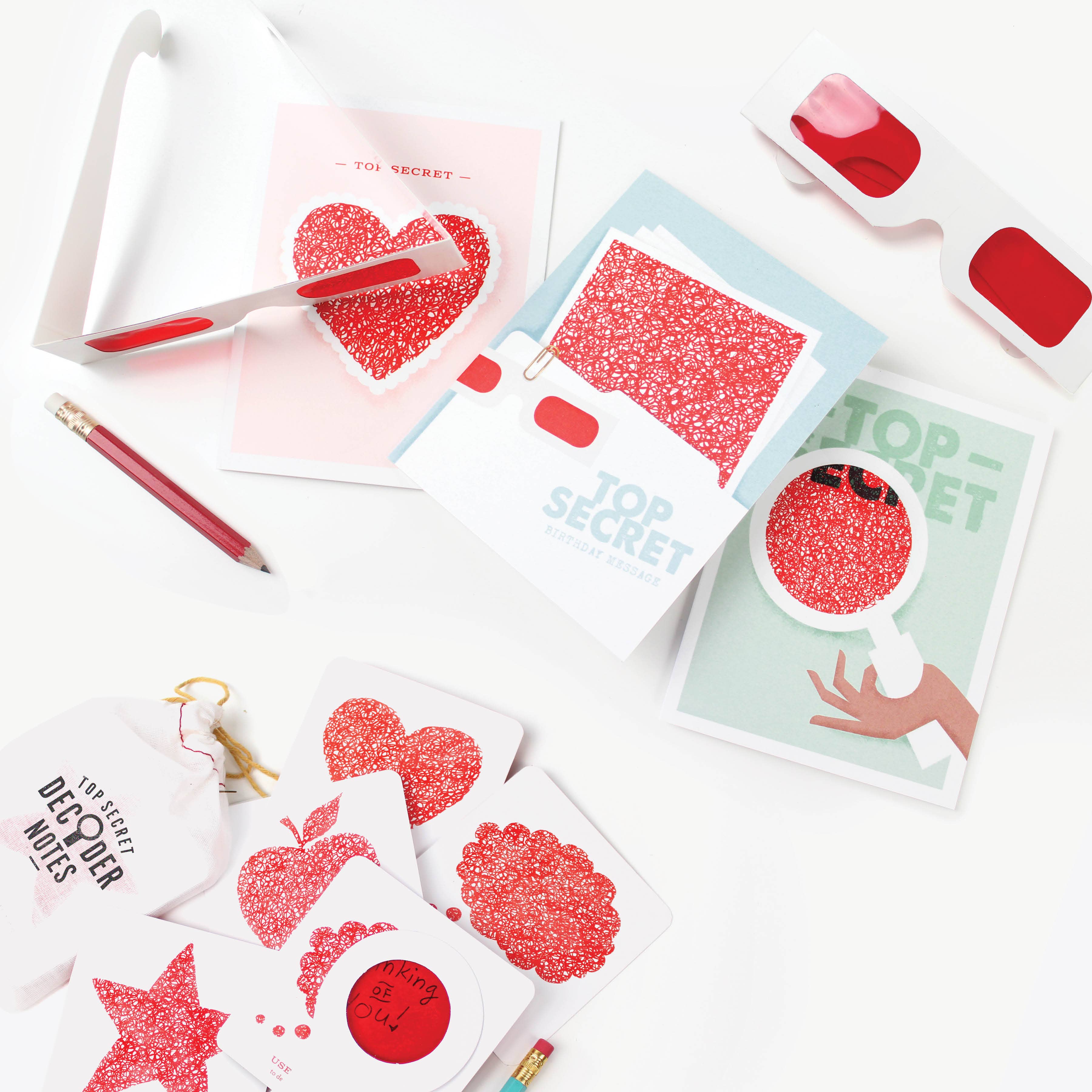 Decoder Card - Top Secret Heart/Love
