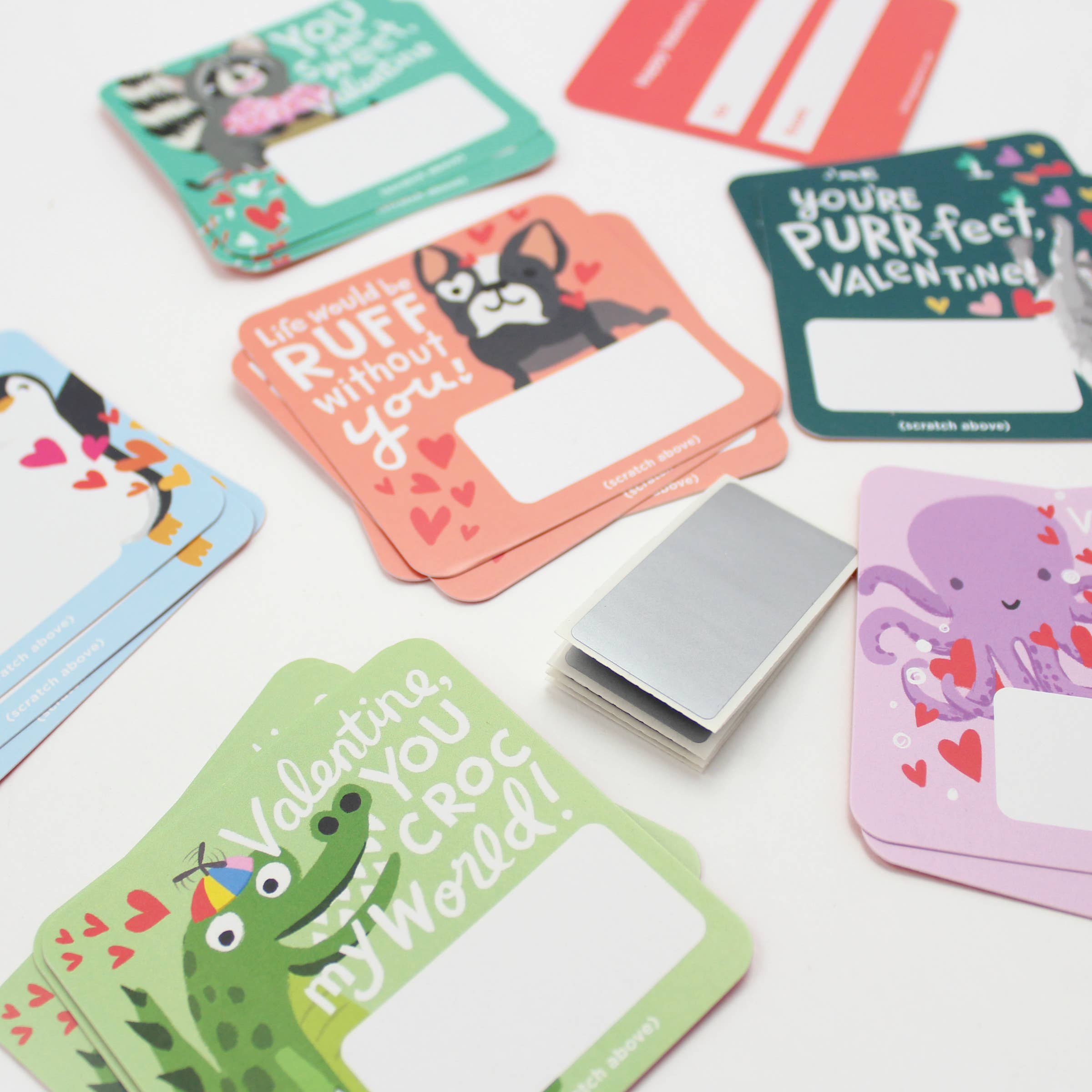 Scratch-off Valentine Cards - Animal Puns