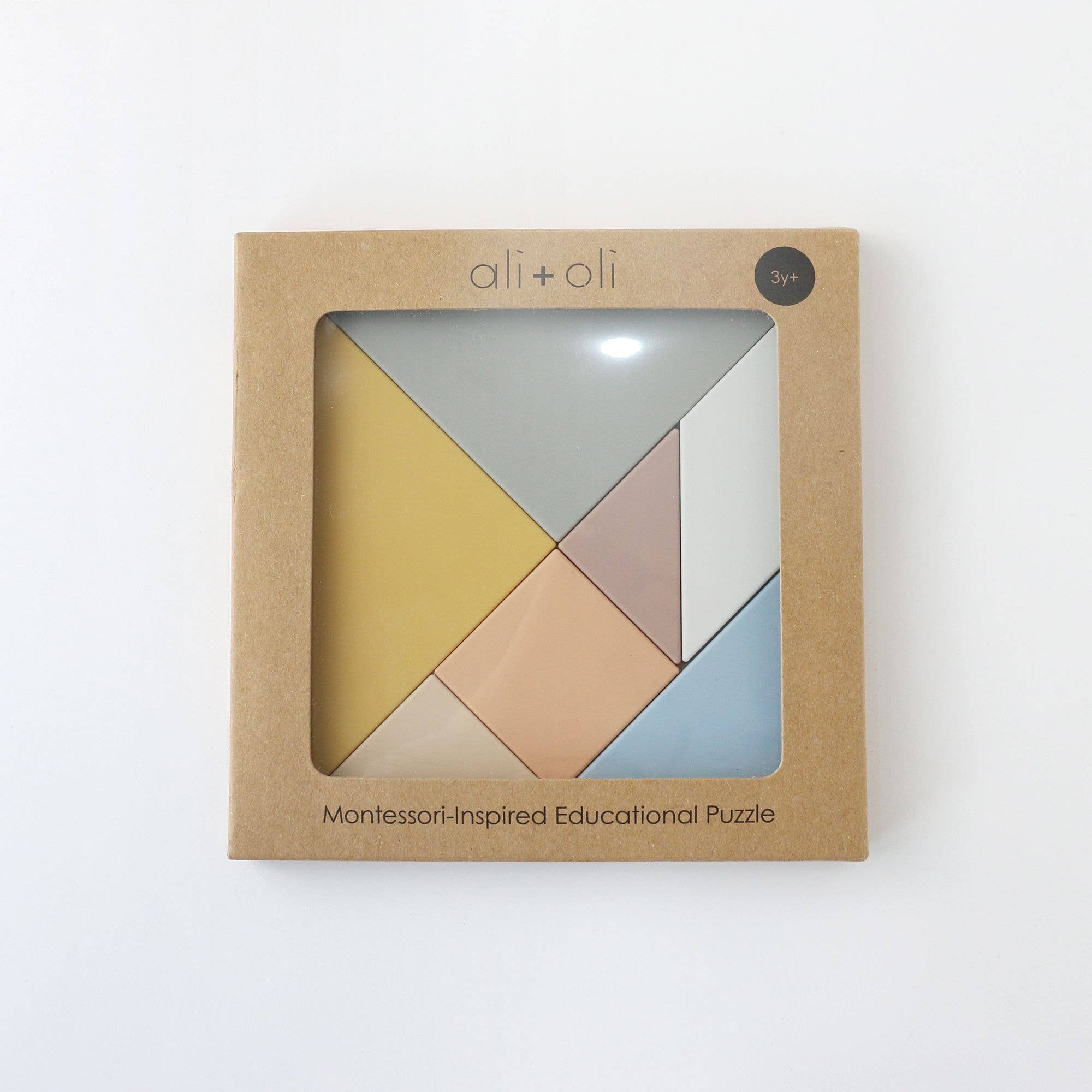 Silicone Tangram Puzzle Board – Montessori Shape & Logic Toy