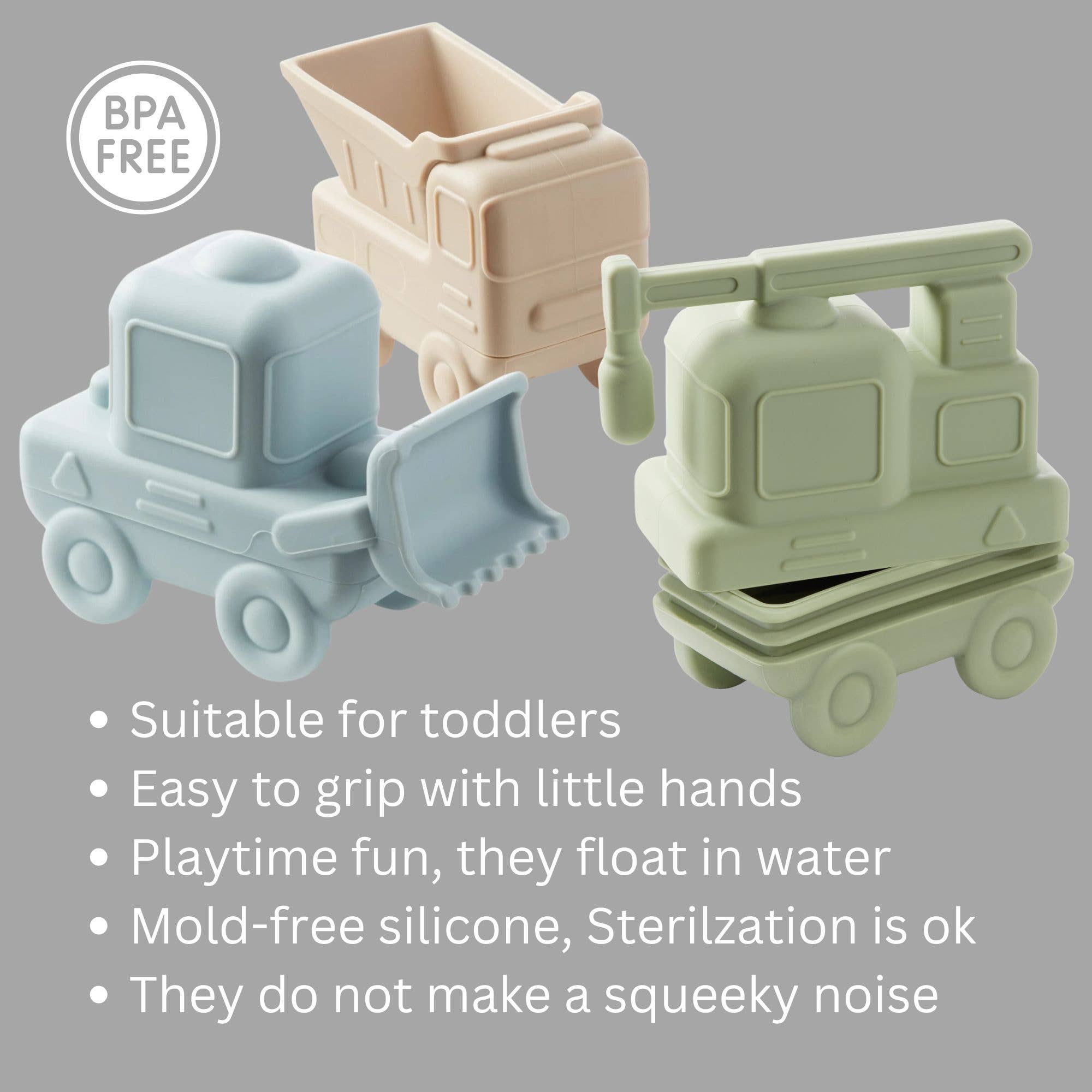 Ali+Oli (3pc) Bath Toy Set (Construction)