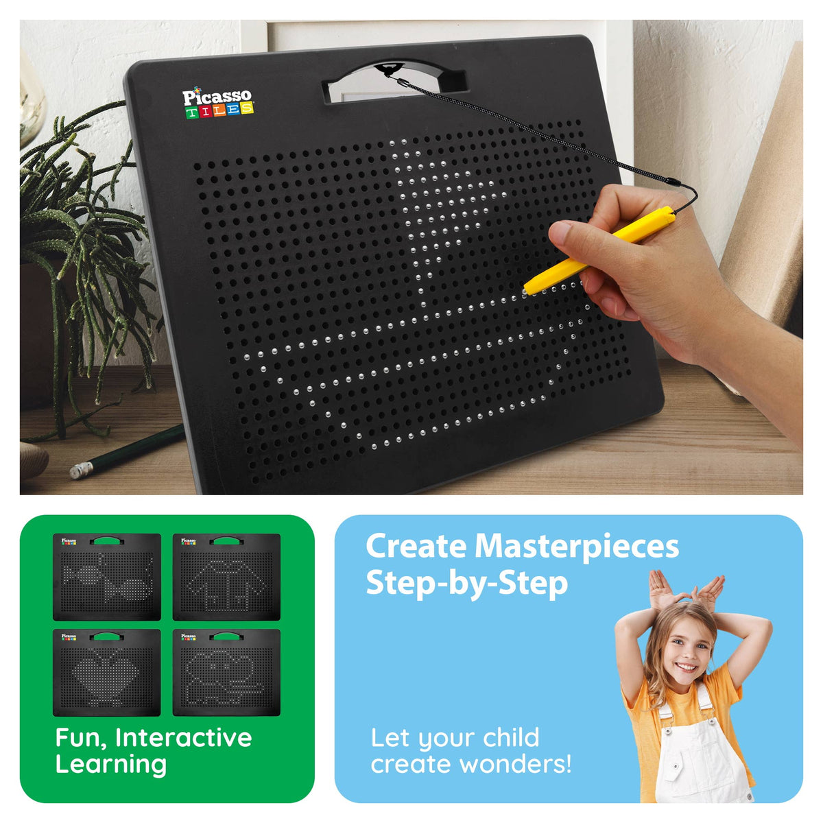 PicassoTiles Freestyle Magnetic Drawing Board