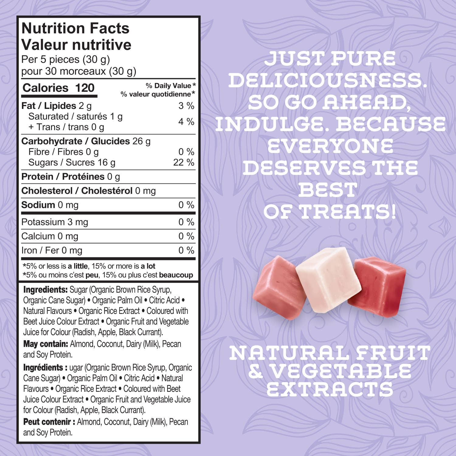 Organic Sour Chewy Candies -  Gluten Free Candy, No Dyes