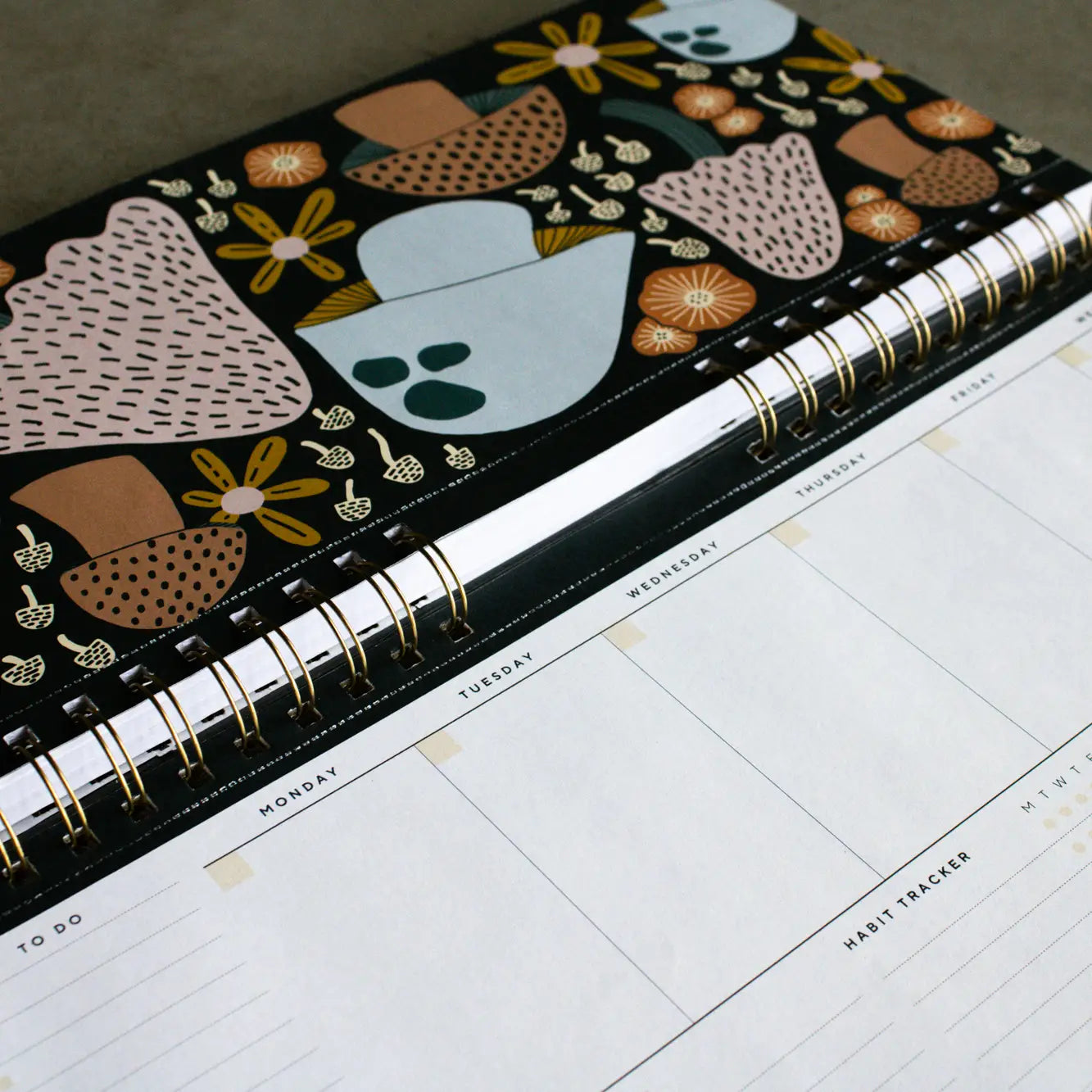 Mushroom Bloom 2-Year Undated Productivity Desk Planner