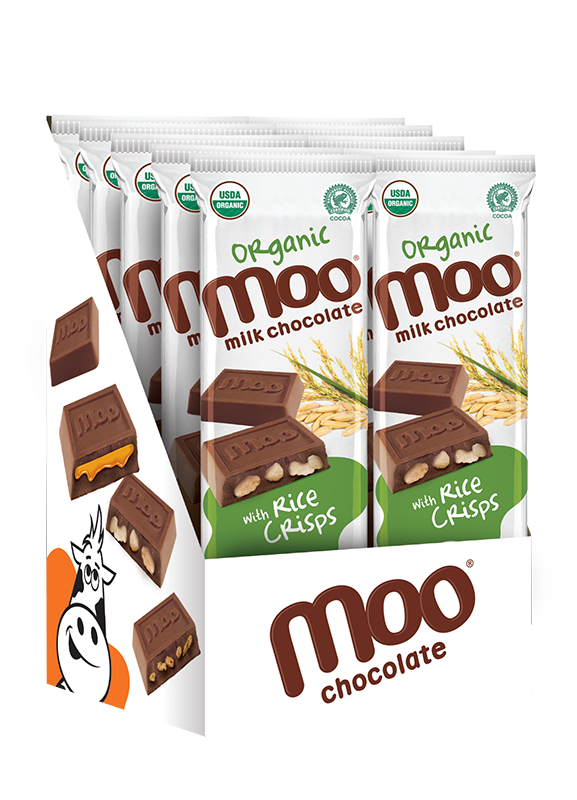 Organic Rice Crisps & Milk Chocolate Large Bar,  1.4 oz