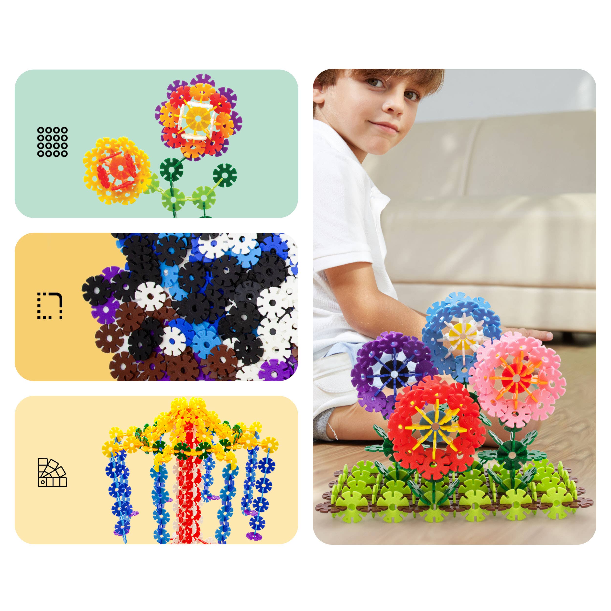 PicassoTiles Building Chips PTF108 in 12 Colors Building Set