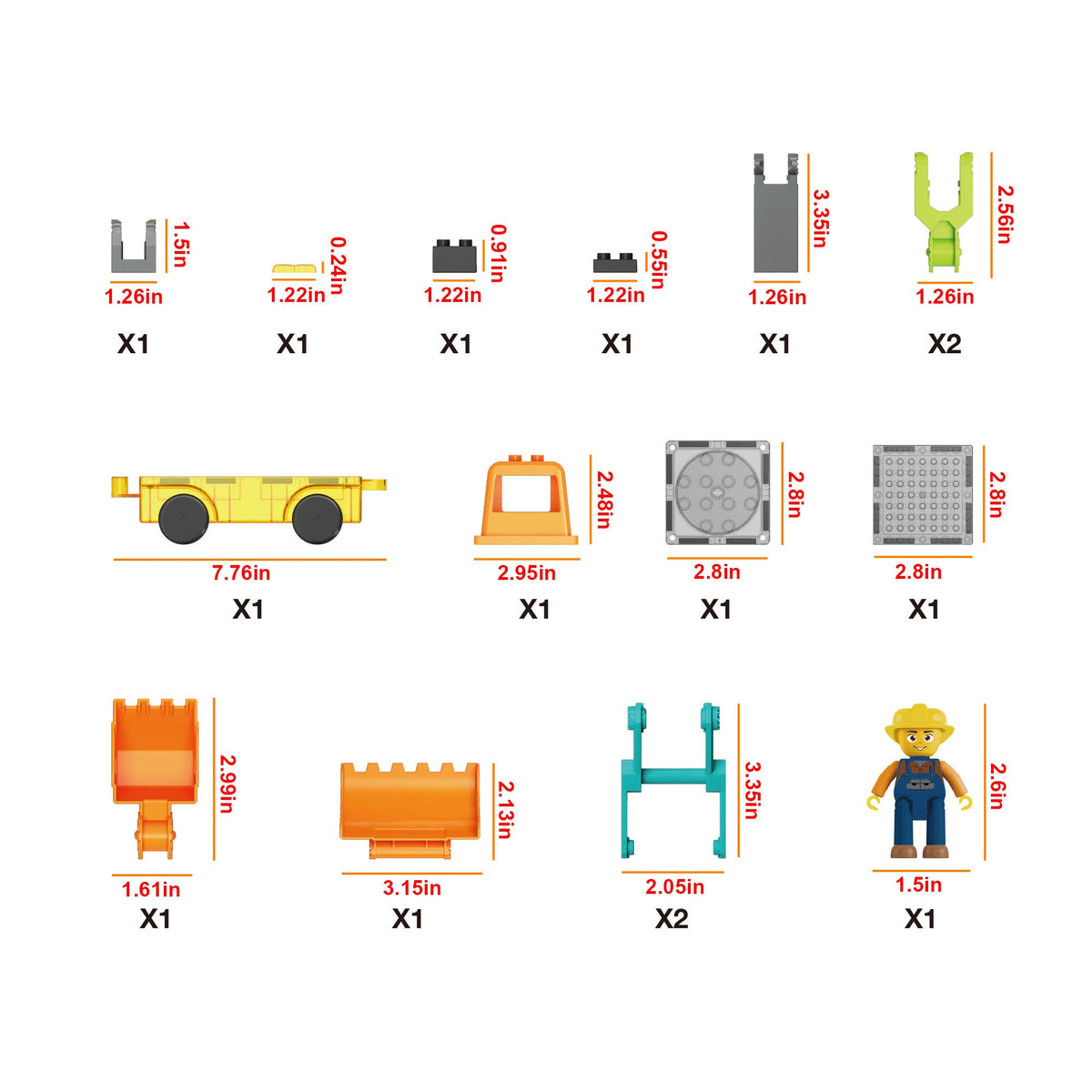 PicassoTiles 16pc Construction Magnetic Tile Building Set