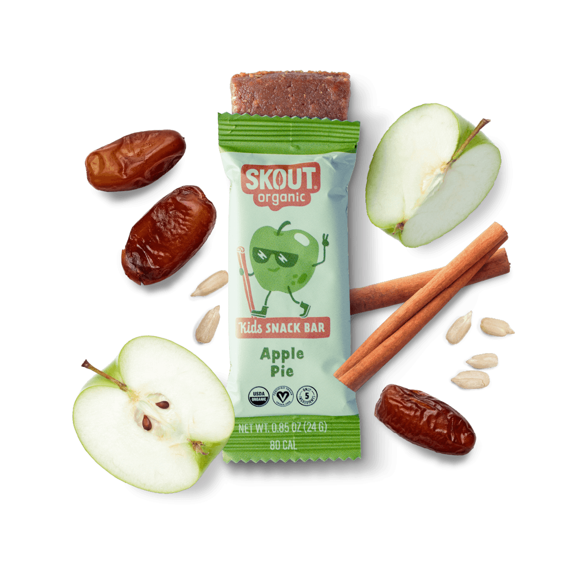 Skout Organic Apple Pie Kids Snack Bar | Nut-Free