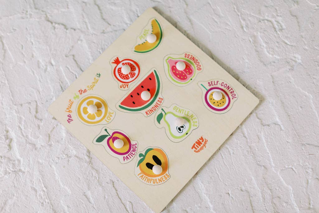 Fruit of the Spirit Wood Puzzle with Scripture