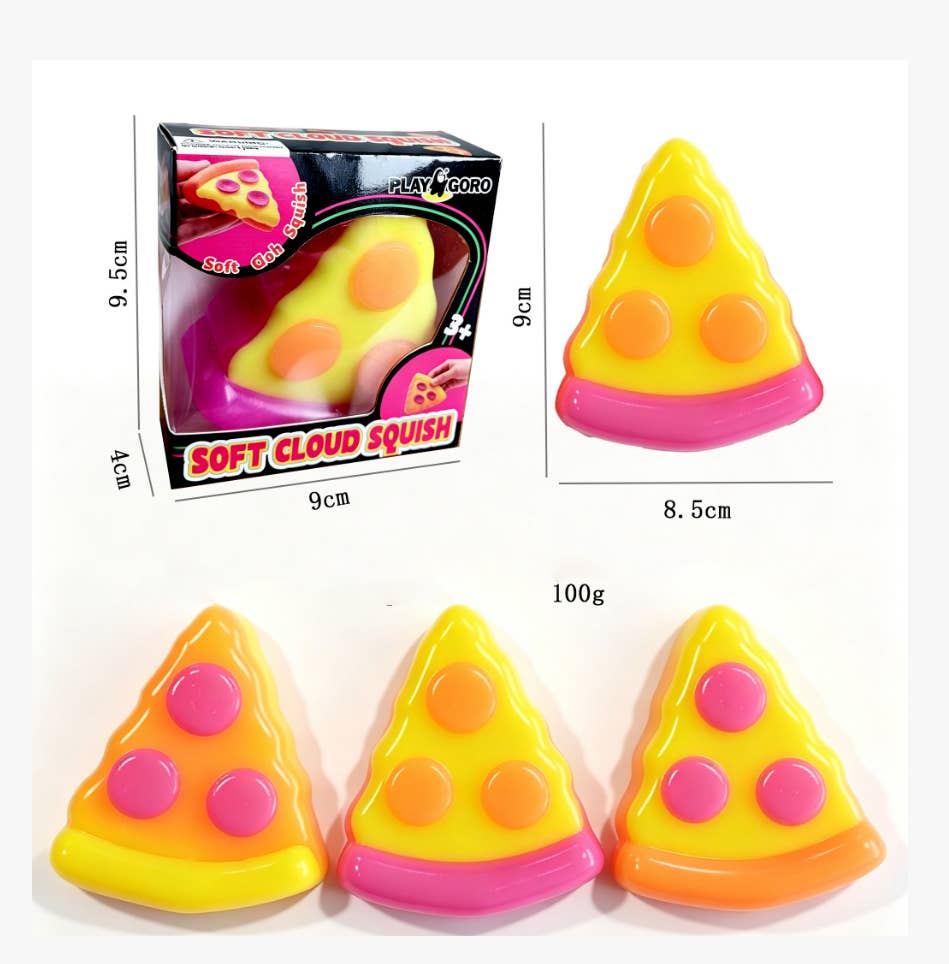 Squeeze cheese pizza squishy fidget toy for stress relief