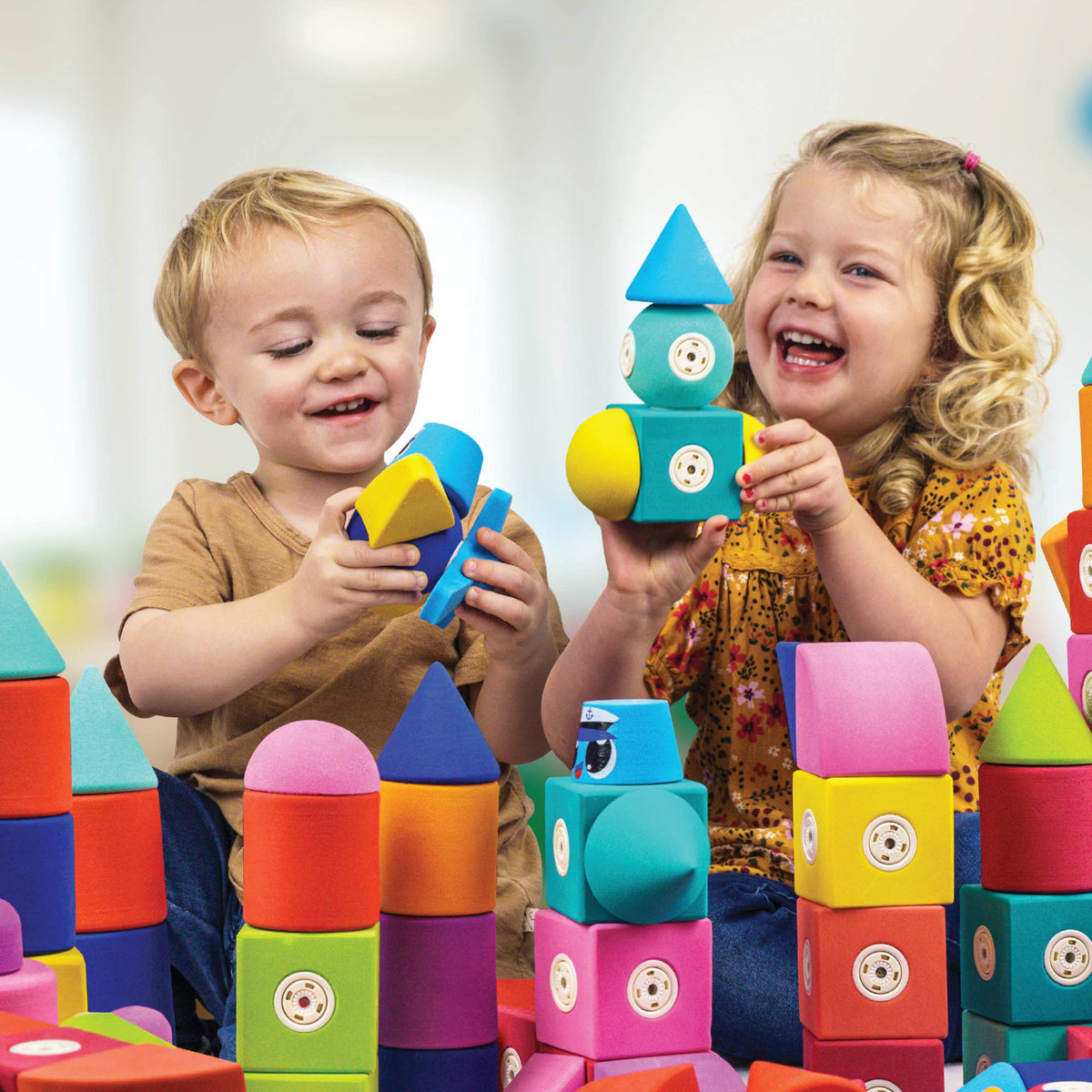 Blockaroo Magnetic Foam Blocks, 13-Pc Roadster, Ages 3+