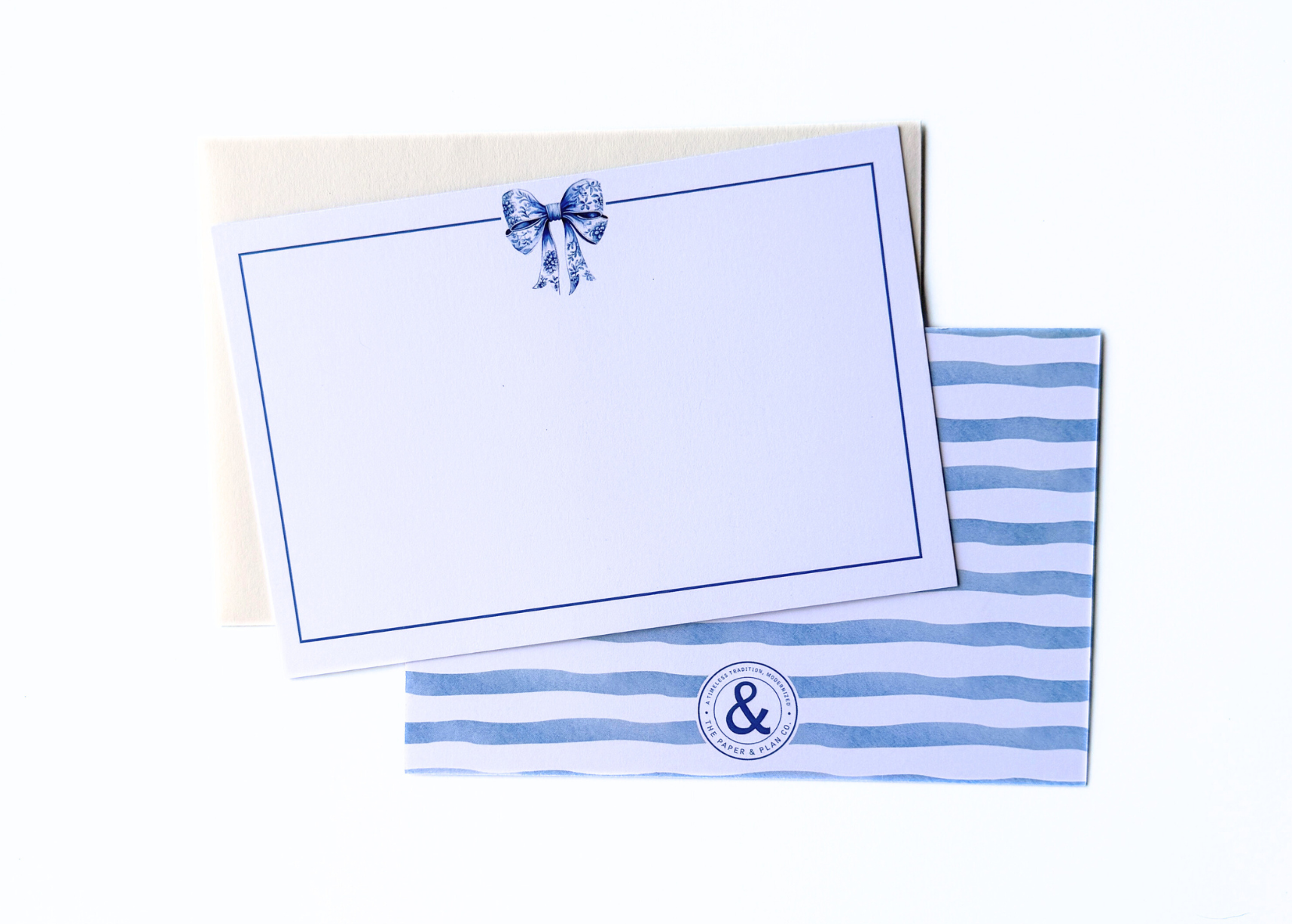 Blue Bow Notecard Set