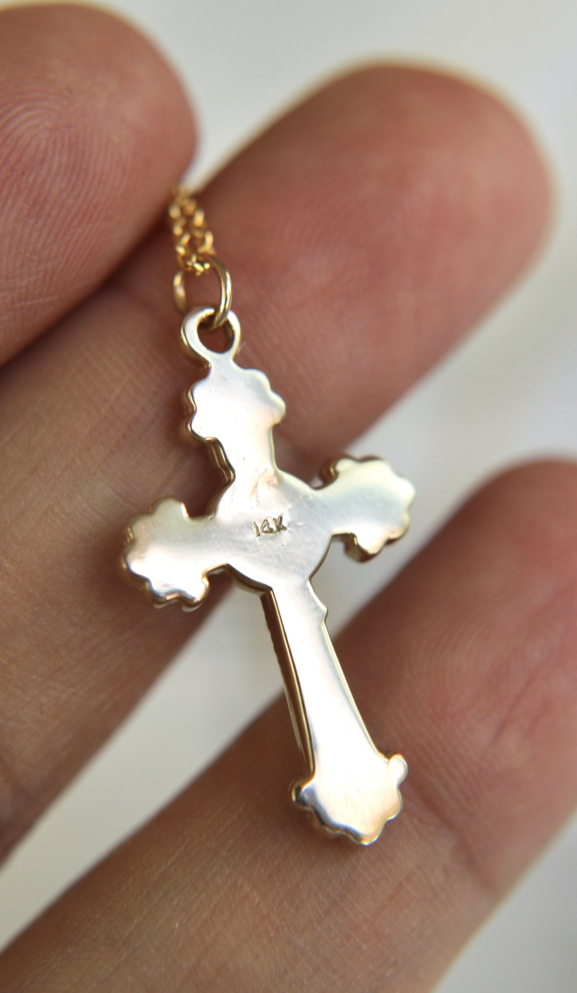 14k Gold Crucifix Necklace
