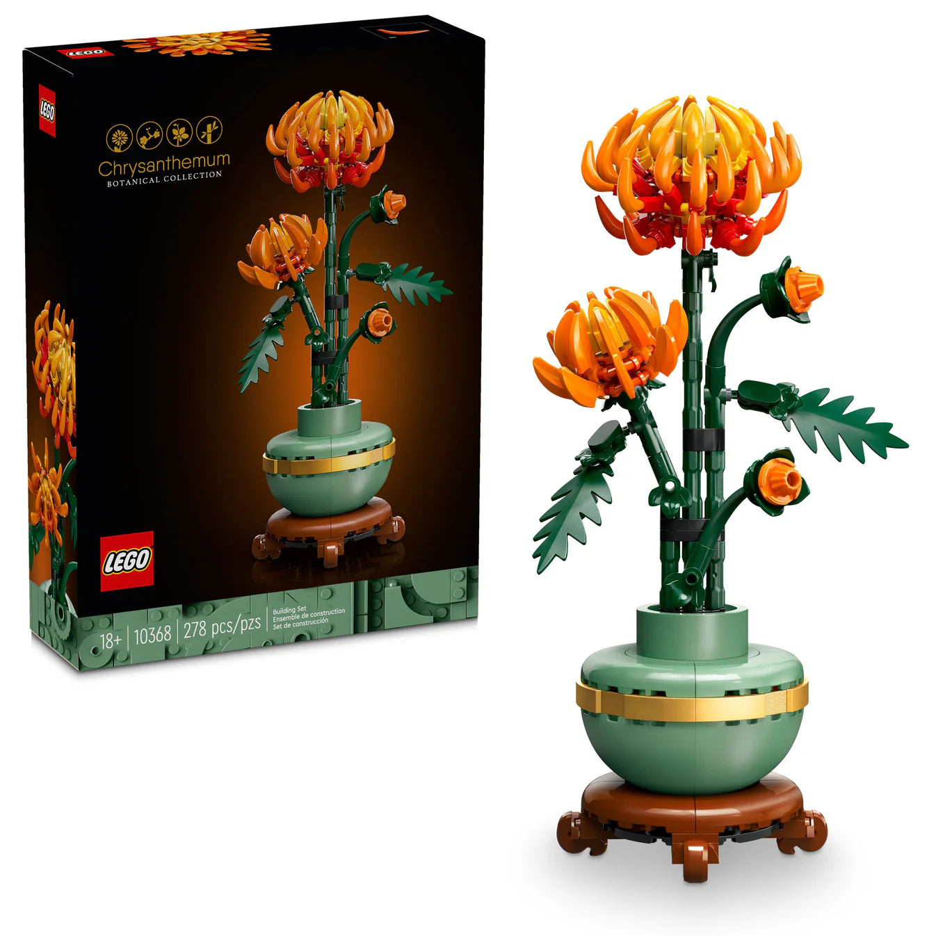 LEGO® Icons Chrysanthemum flower decor building set for adults (10368)