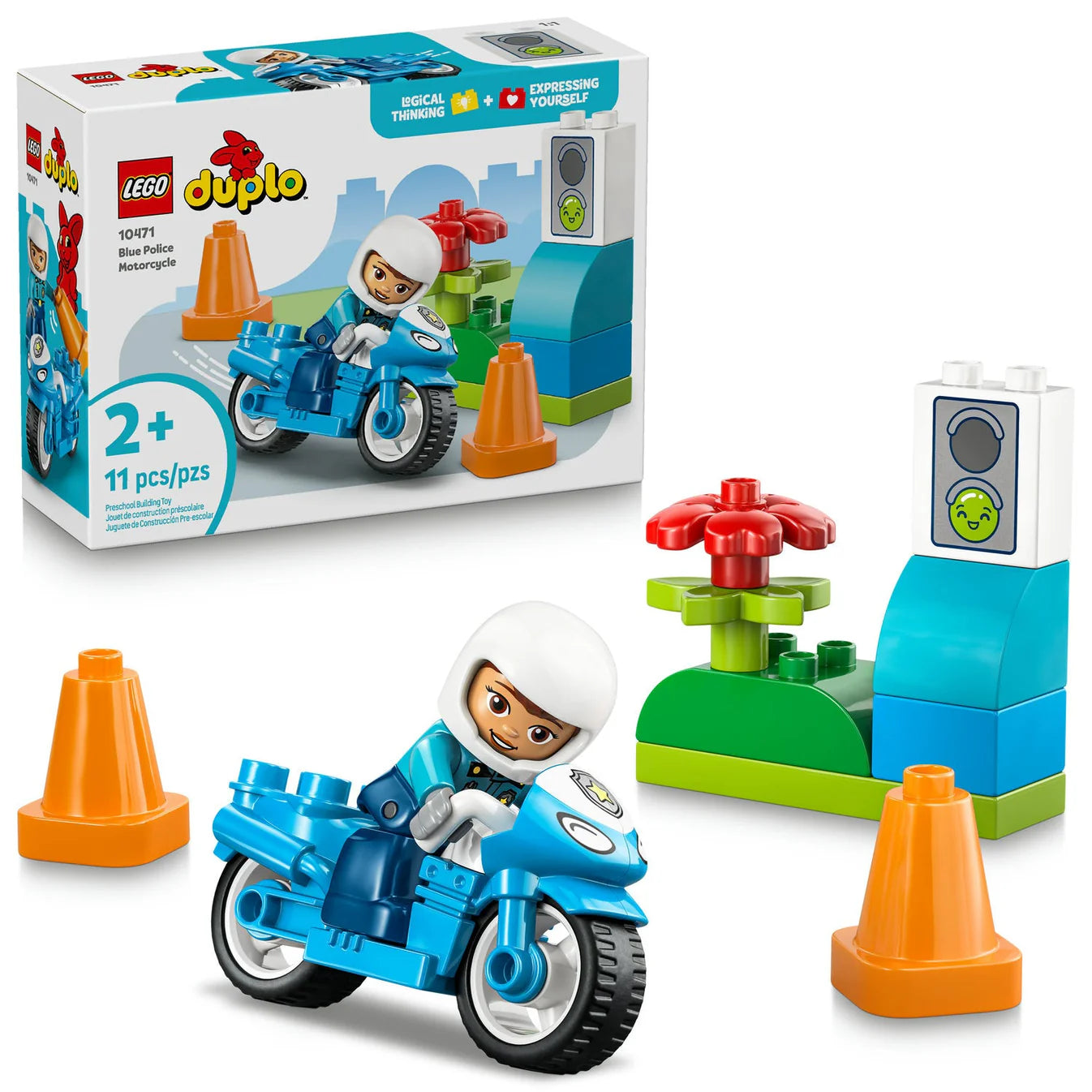 LEGO® DUPLO® Town Blue Police Motorcycle (10471)