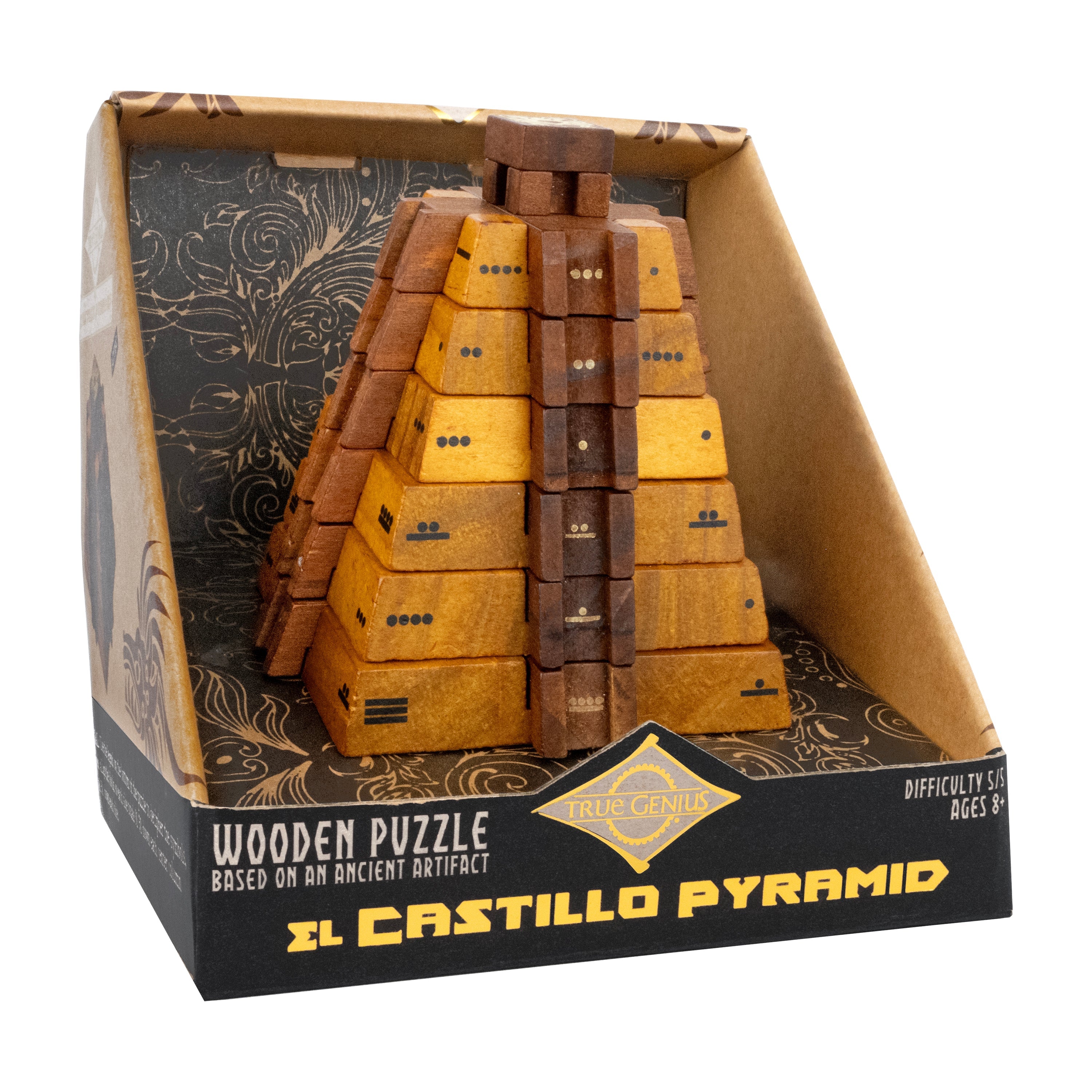 El Castillo Pyramid - Mathematical Wooden Puzzle