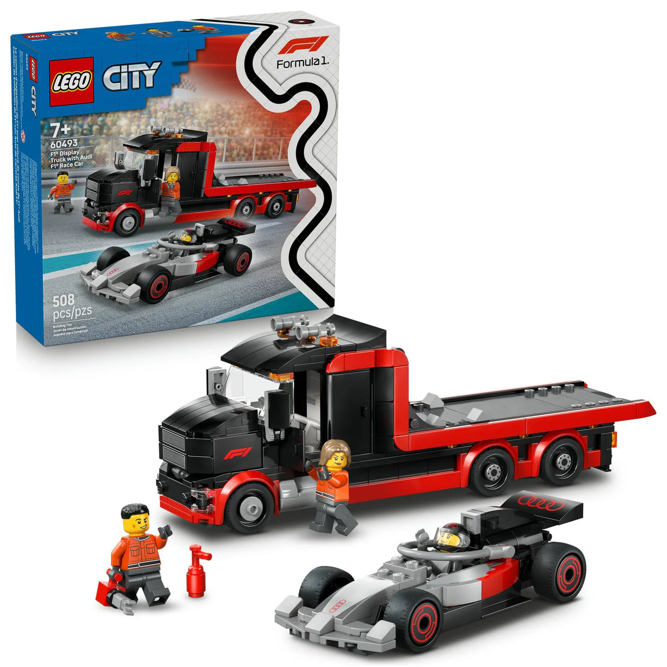 LEGO City F1 Display Truck with Audi F1 Race Car (60493)