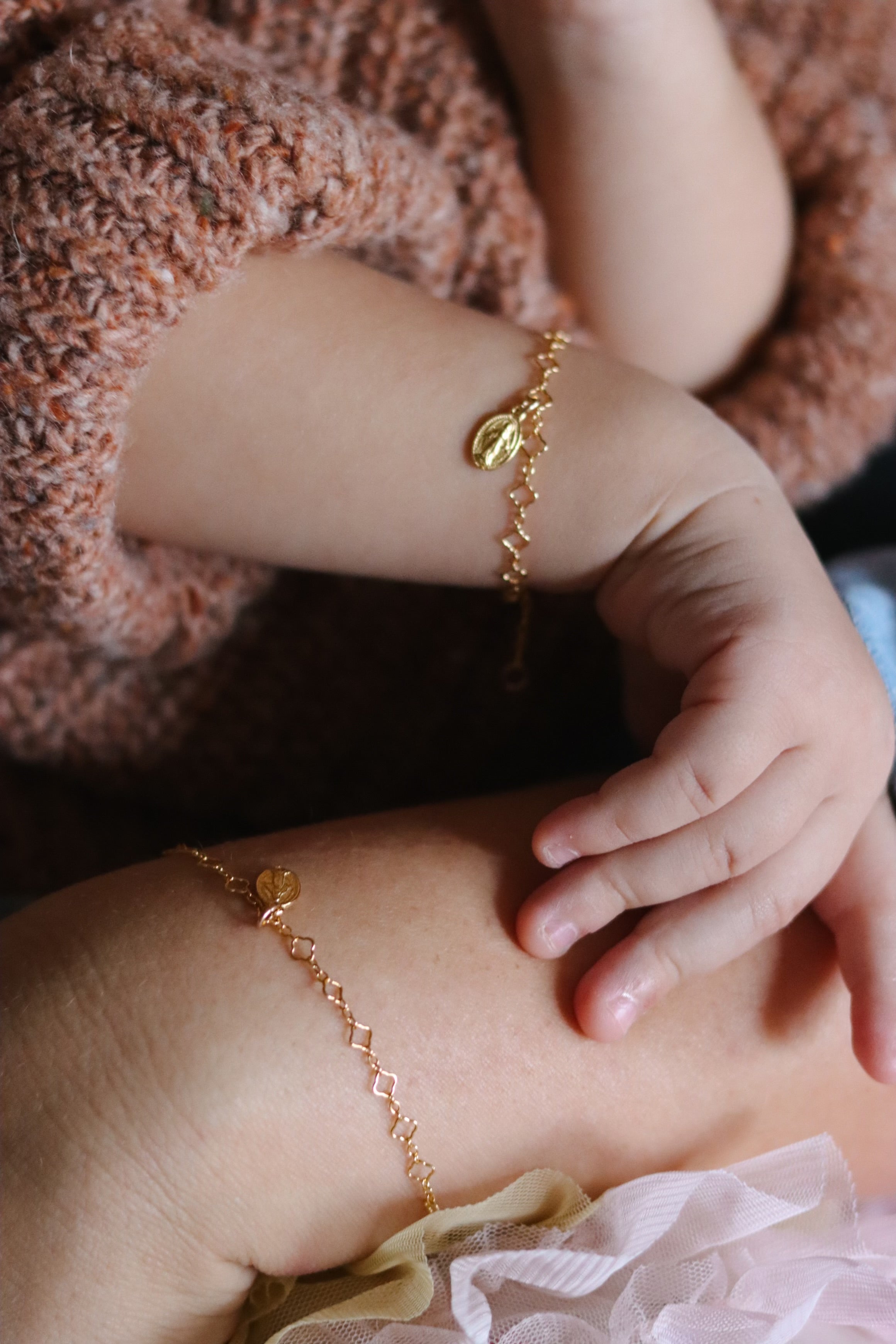 Miraculous Medal Floral Children's Bracelet
