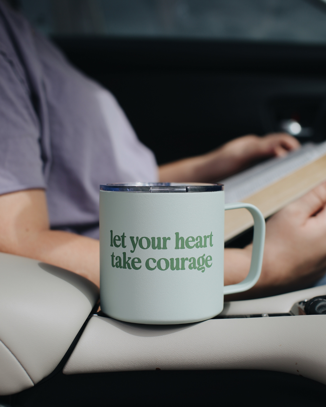 Take Courage Travel Mug | Blessed Is She Rambler – Stainless Steel Insulated 14oz
