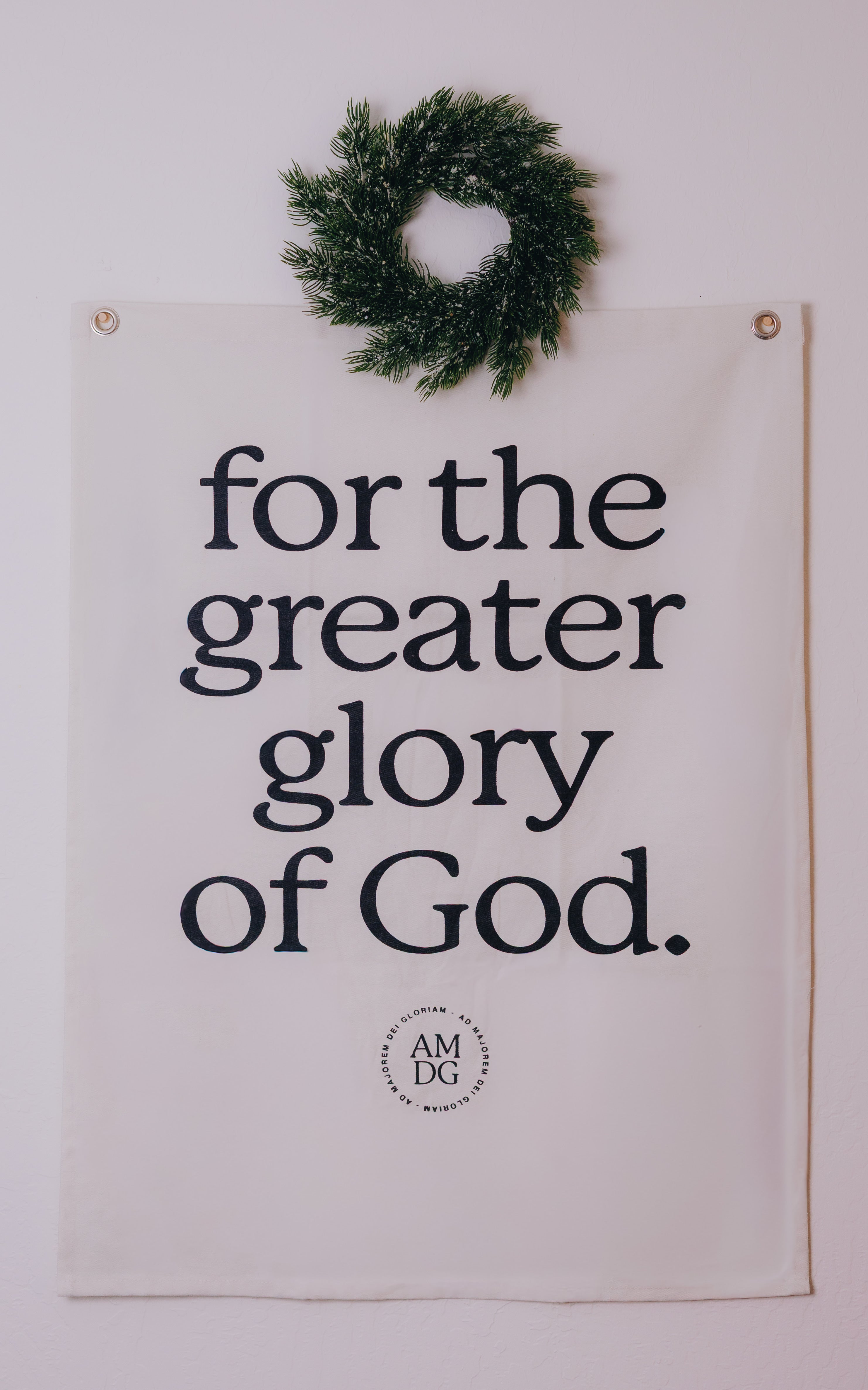 For the Greater Glory of God Banner Tapestry (35x26)