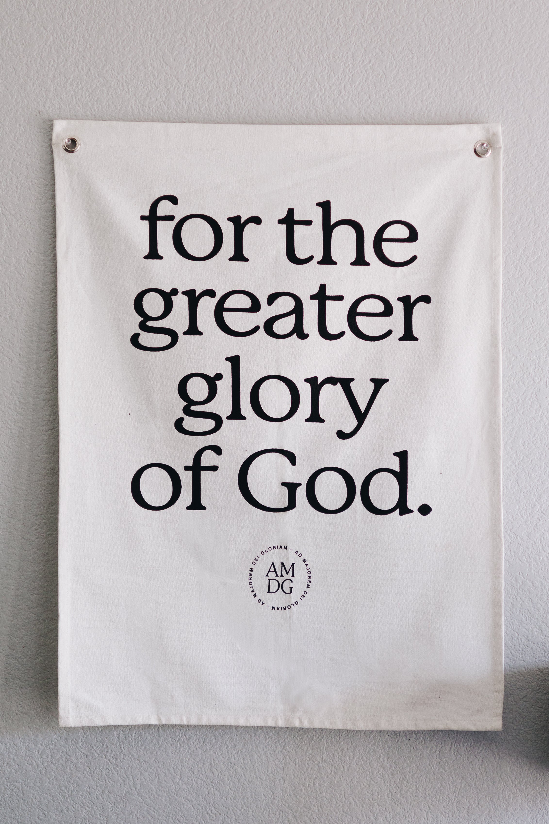For the Greater Glory of God Banner Tapestry (35x26)