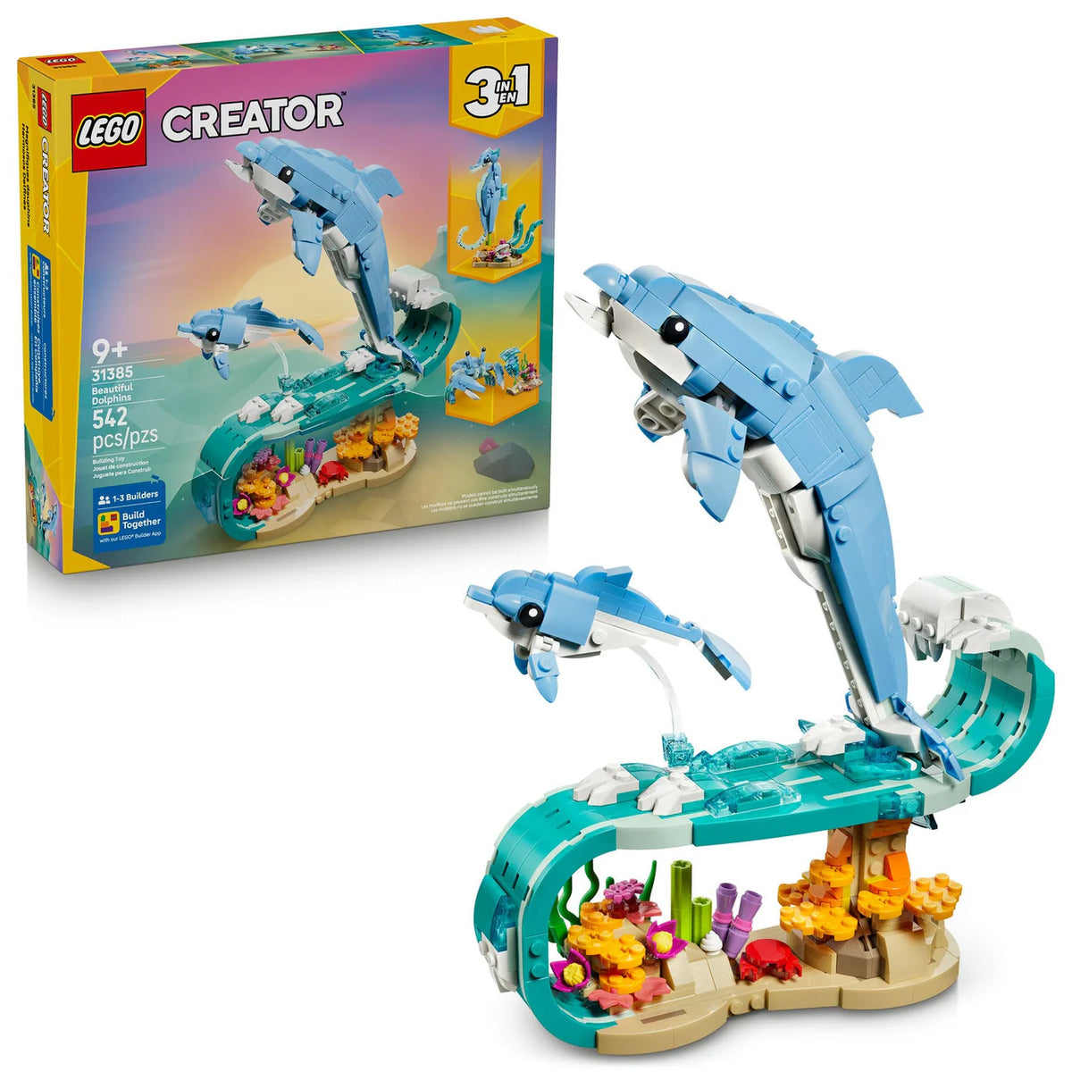 LEGO® Creator 3 in 1 Sea Animals: Beautiful Dolphins (31385)