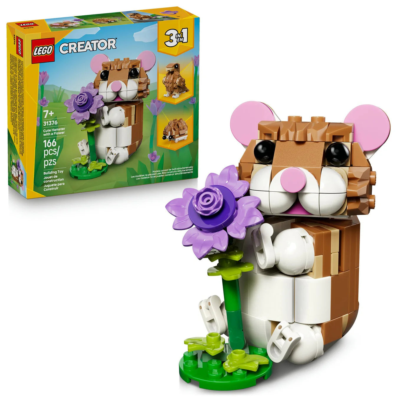 LEGO® Creator 3 in 1 Cute Hamster with a Flower (31376)
