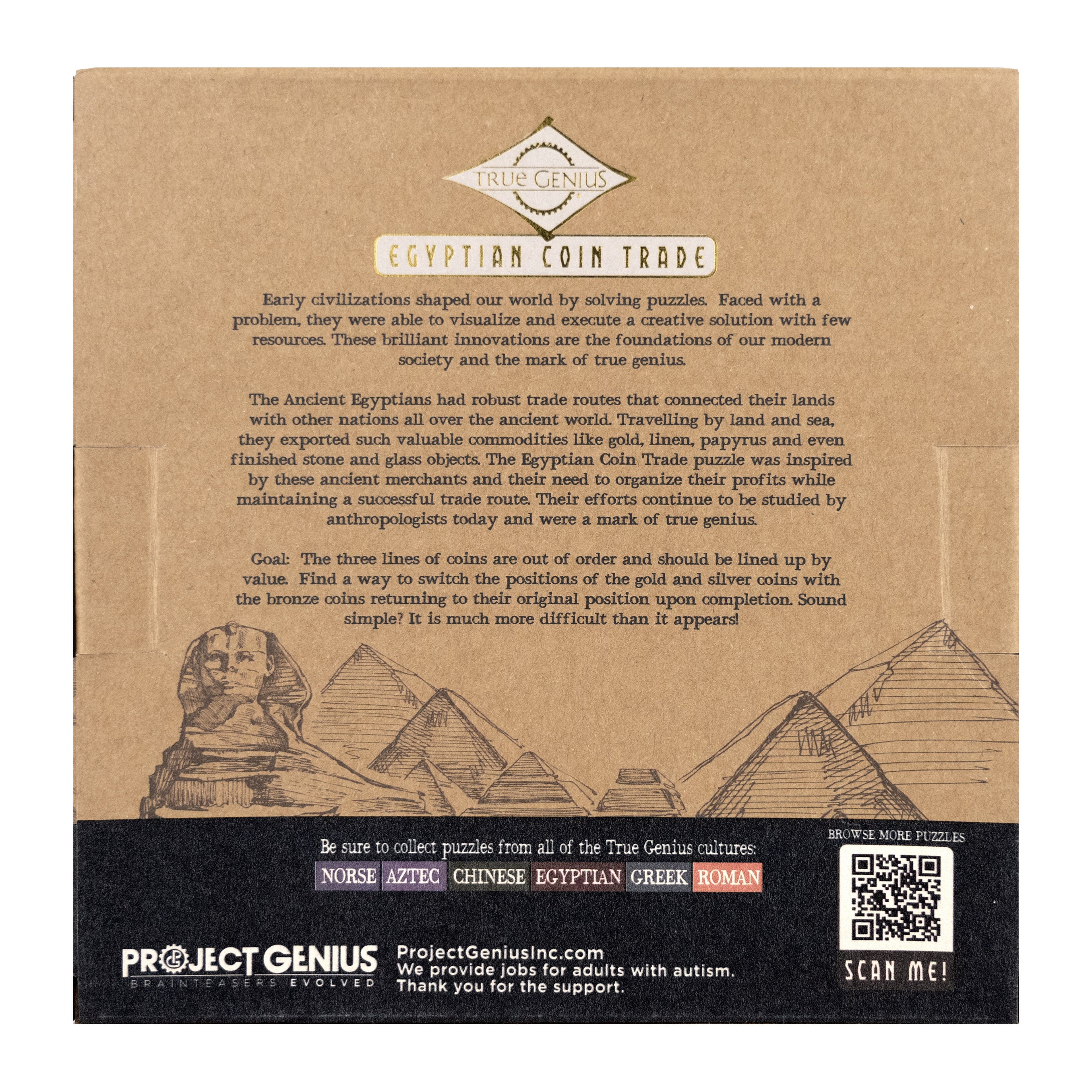 Egyptian Coin Trade - Column Swap Brainteaser