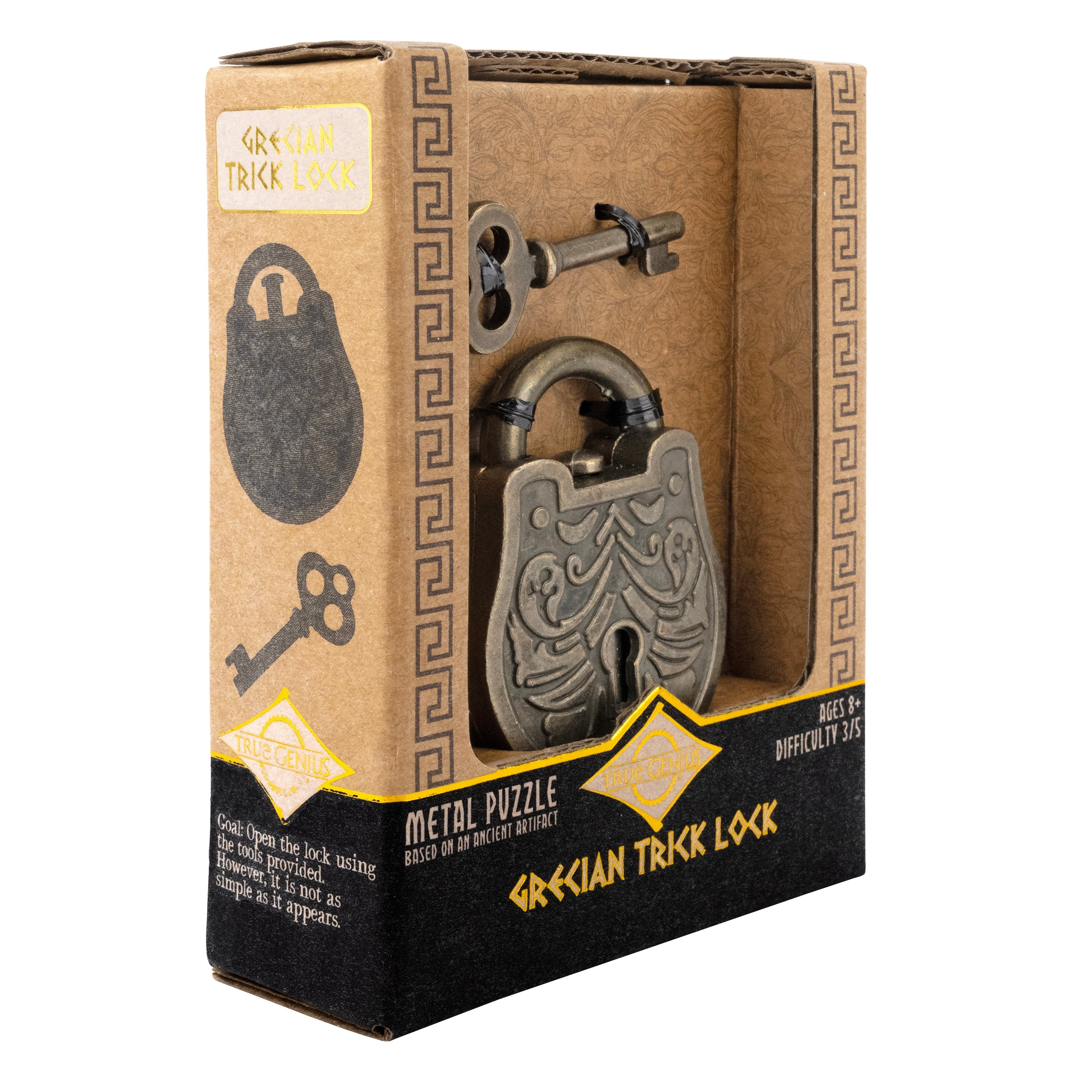 Grecian Trick Lock- Theodorus' Key and Lock Puzzle
