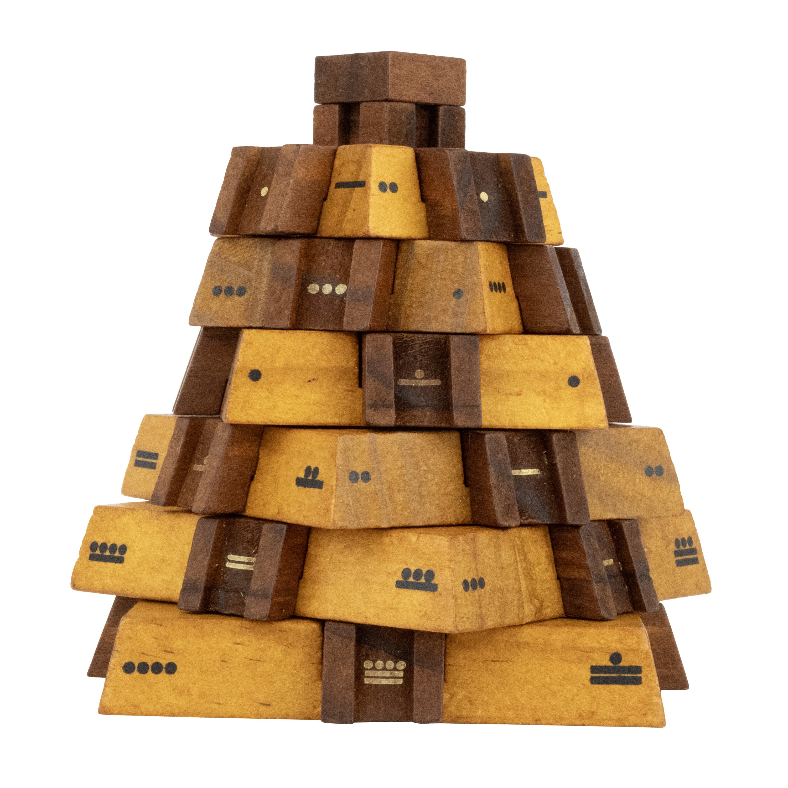 El Castillo Pyramid - Mathematical Wooden Puzzle