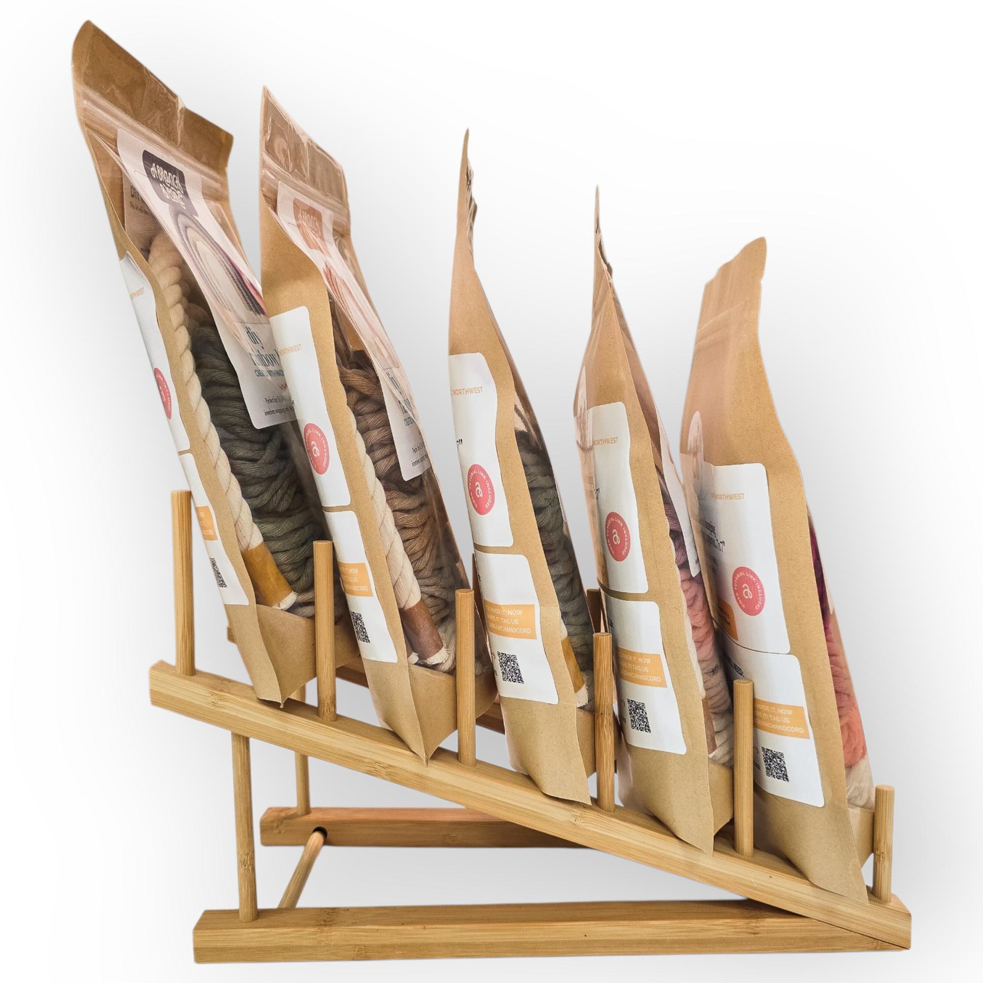 DIY Rainbow Kit Display – Bamboo Stand Holds 5 Kits