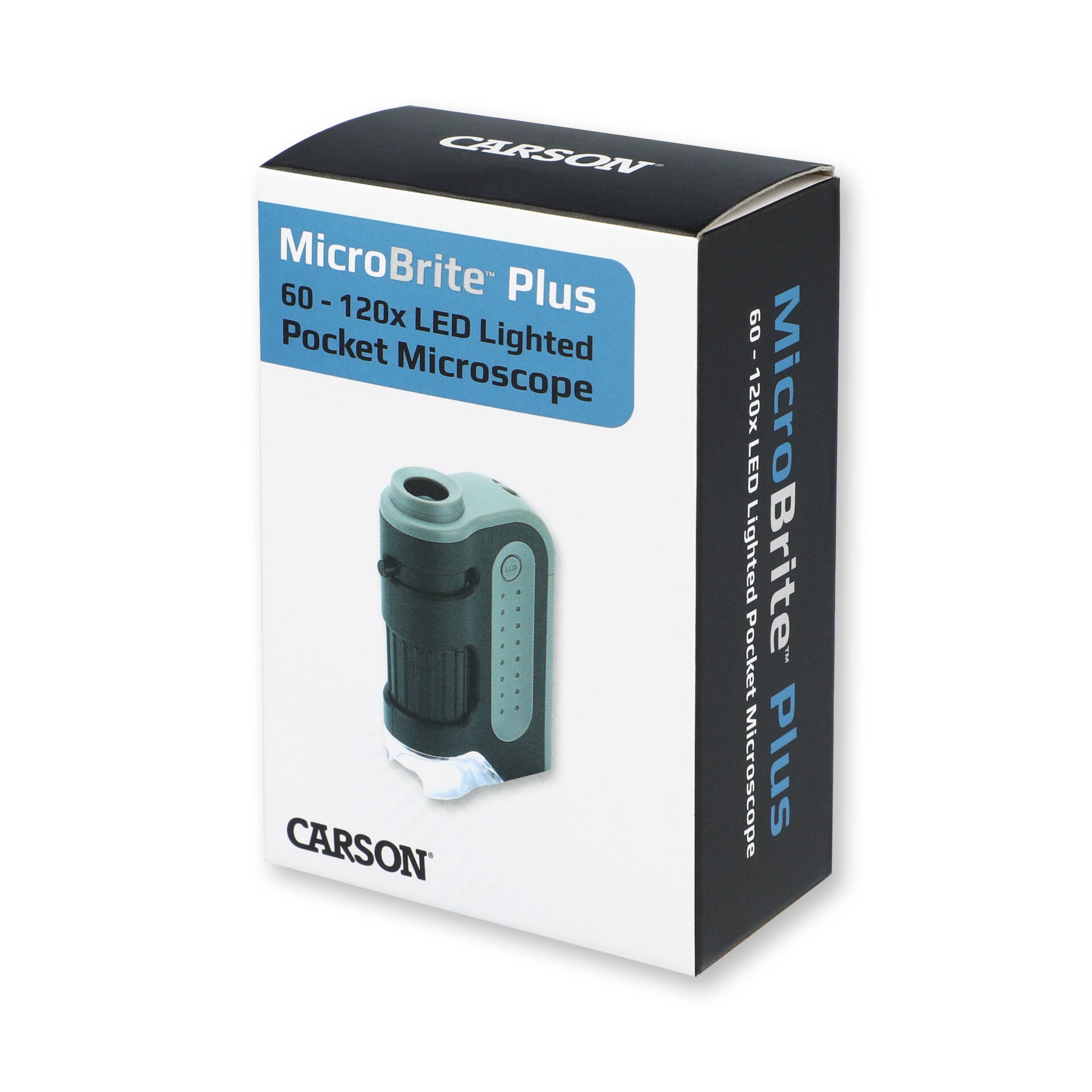 60x-120x Lighted Pocket Microscope, Portable, Educational