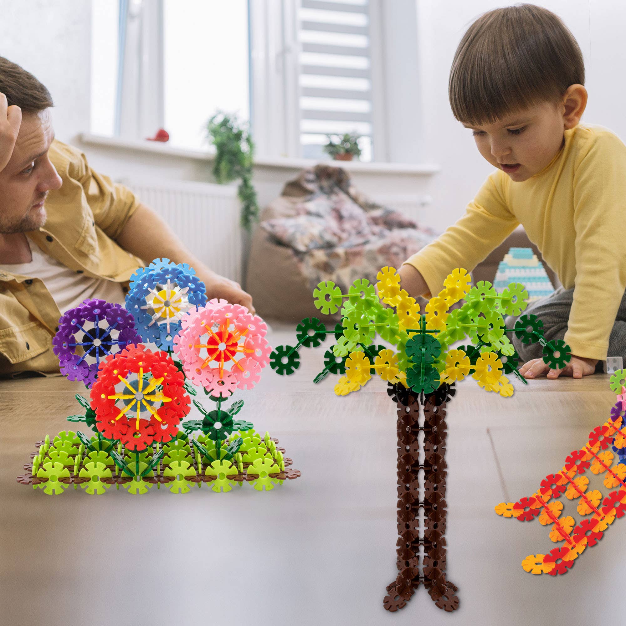 PicassoTiles Building Chips PTF108 in 12 Colors Building Set