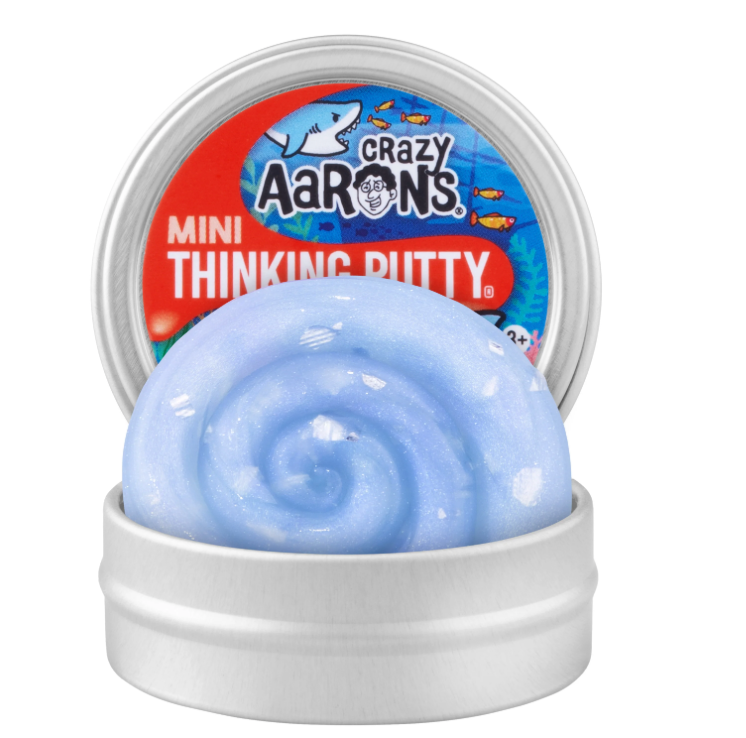 Crazy Aaron's 2" Thinking Putty Mini Tin - Silver Shark