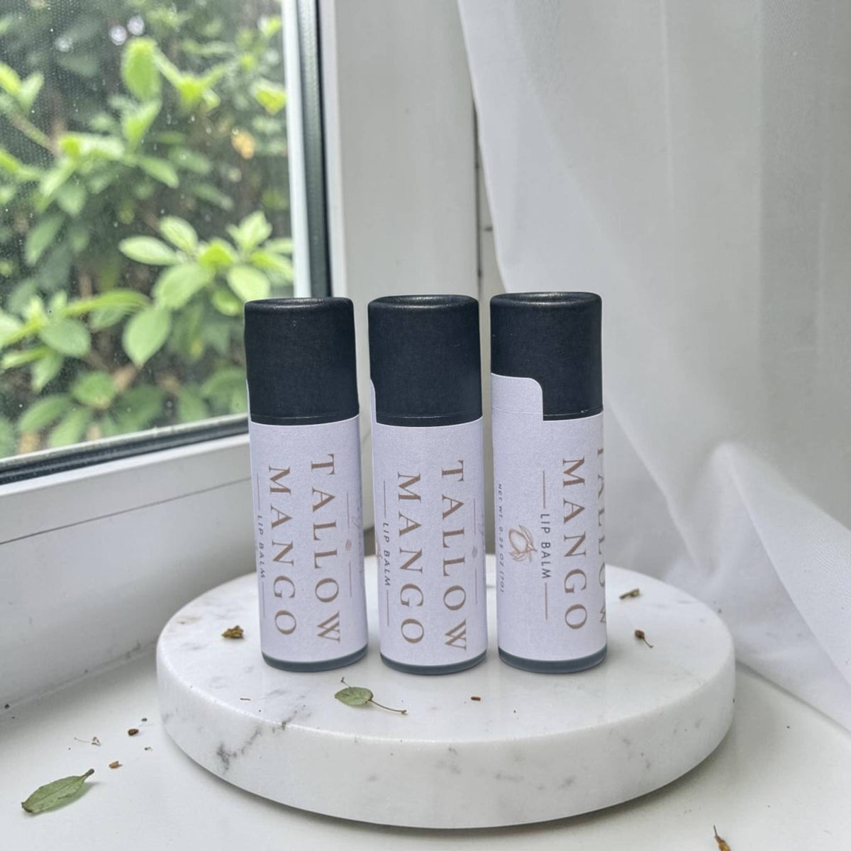 Tallow and Mango Butter Lip Balm (Unscented)