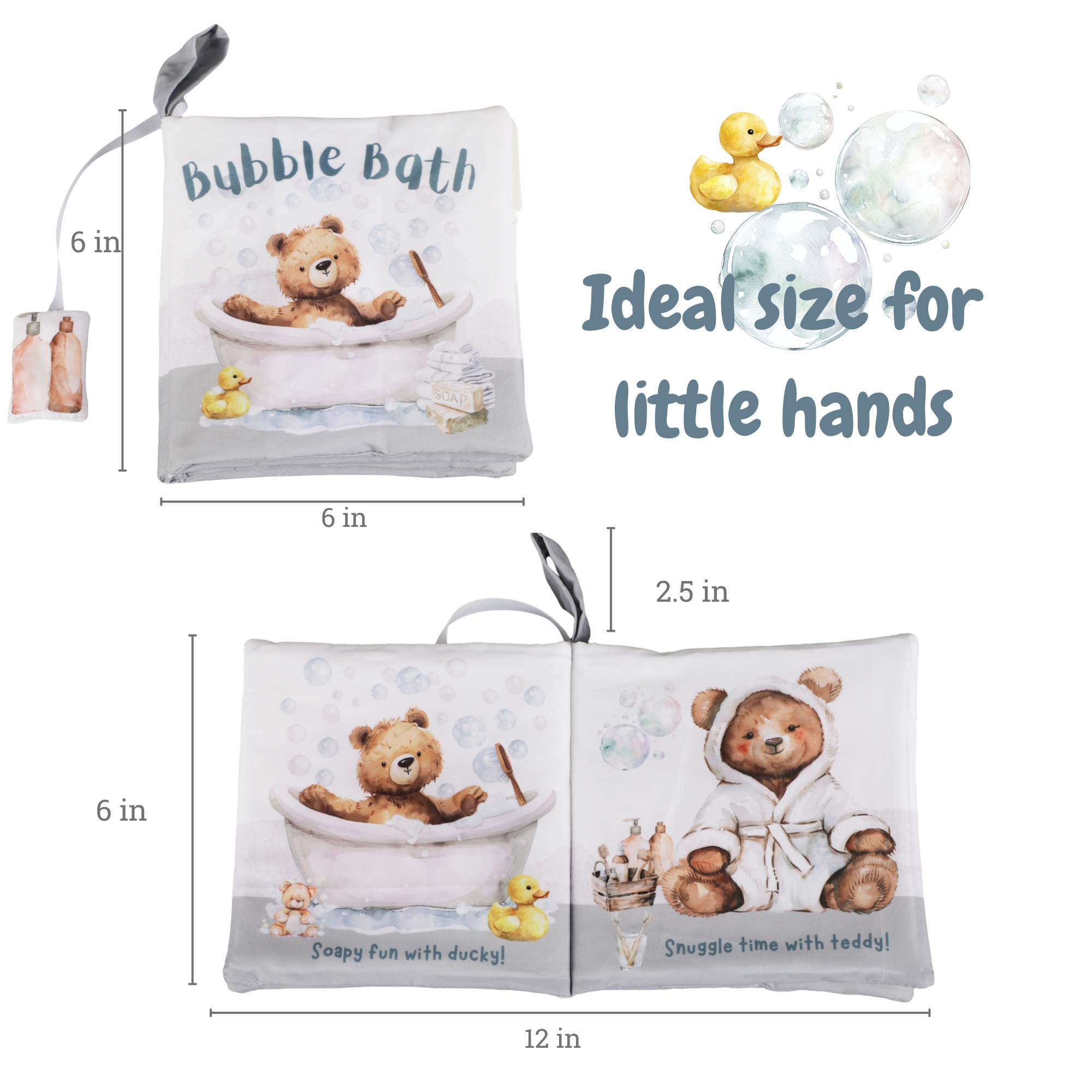Bubble Bath – 10-Page Crinkle Cloth Book for Babies & Toddle