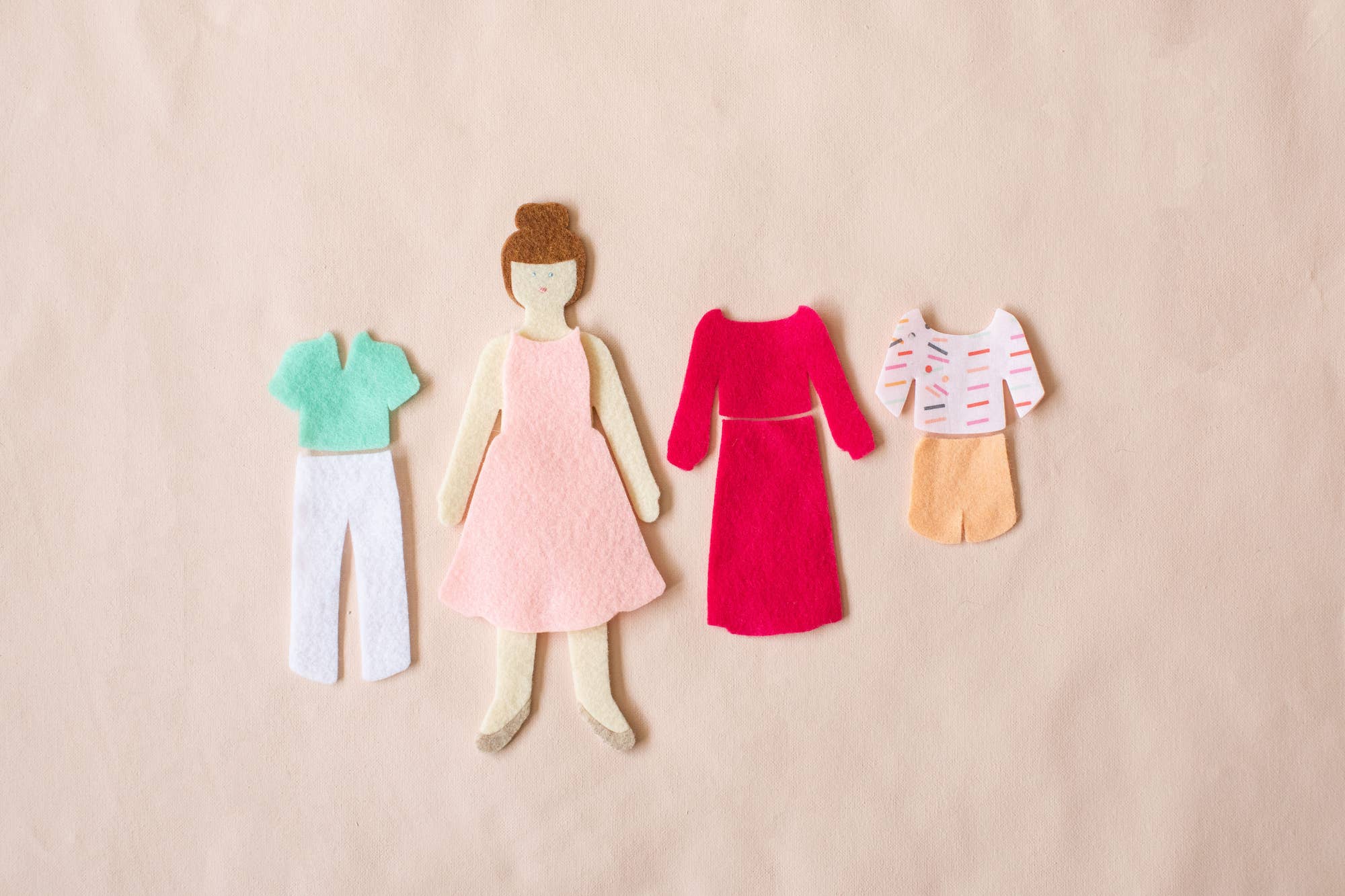 Felt Doll - Starter Girl in Cinnamon
