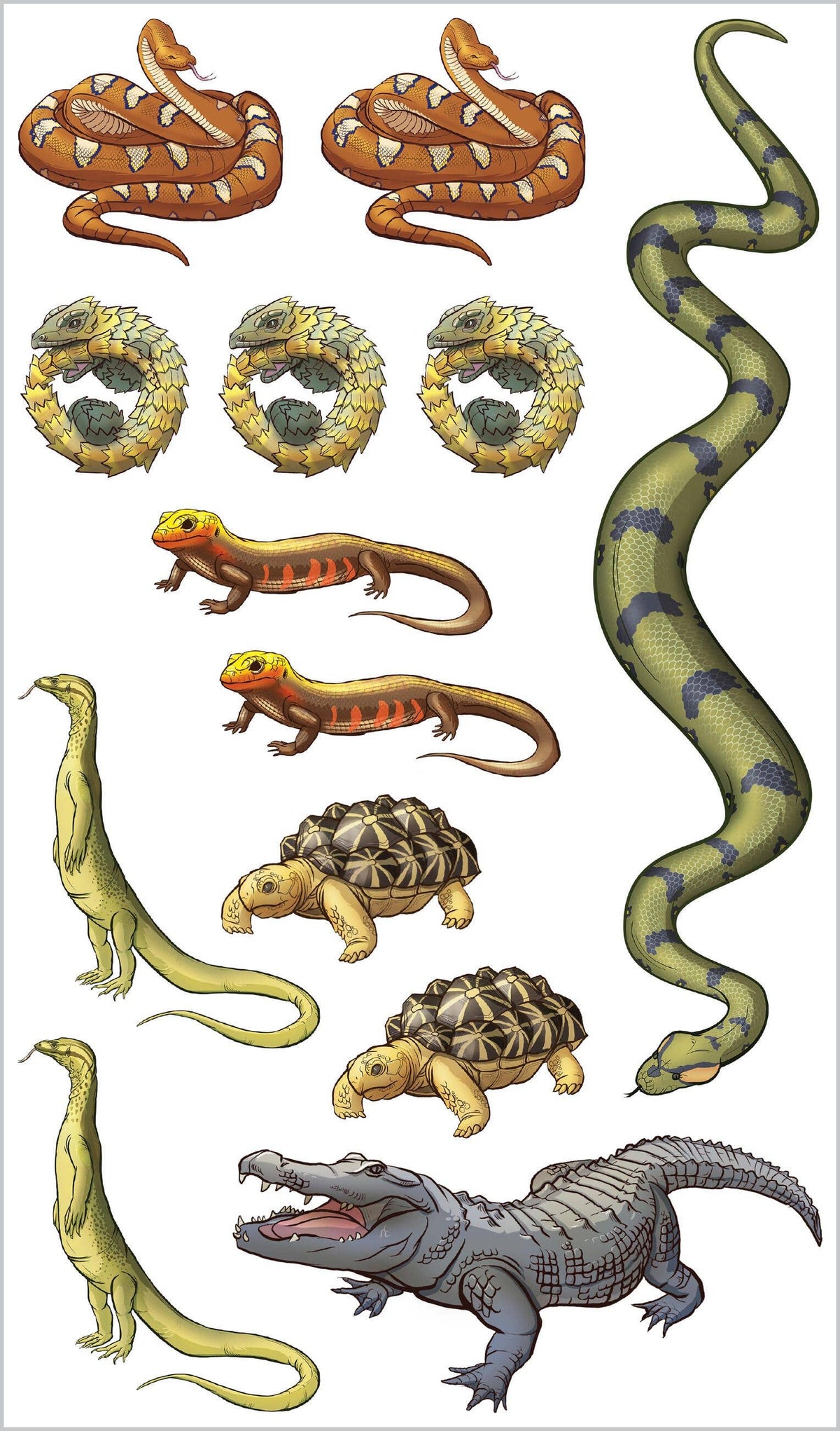 Slithering, Scaly Tattoo Snakes & Other Reptiles