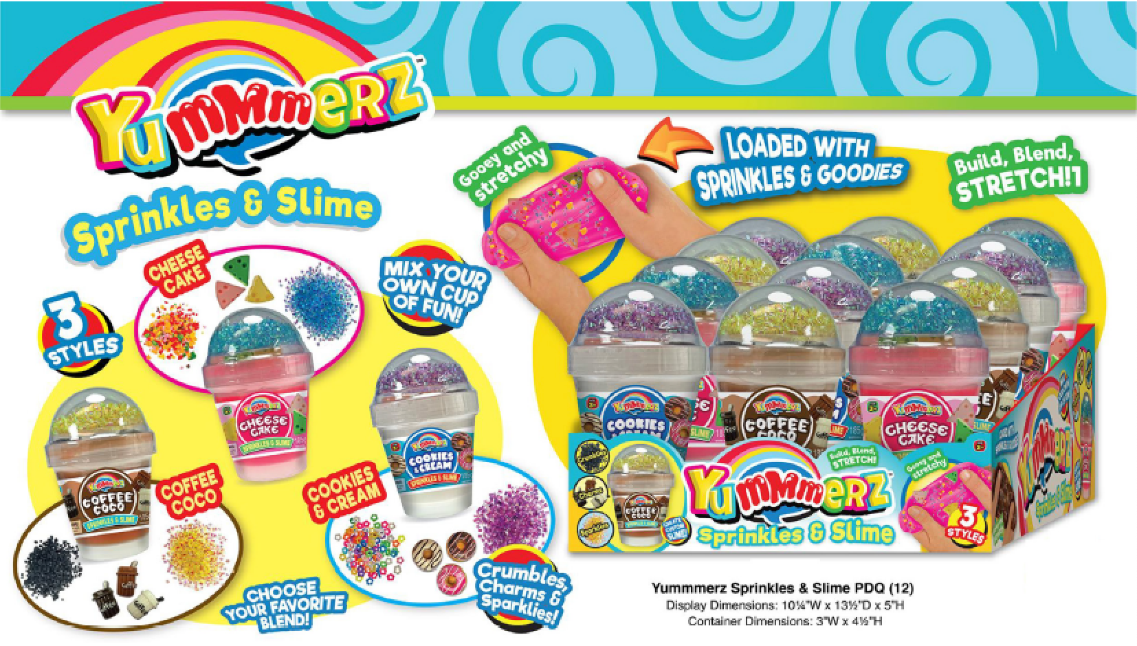Yummmerz Sprinkles and Slime 12-Unit Display