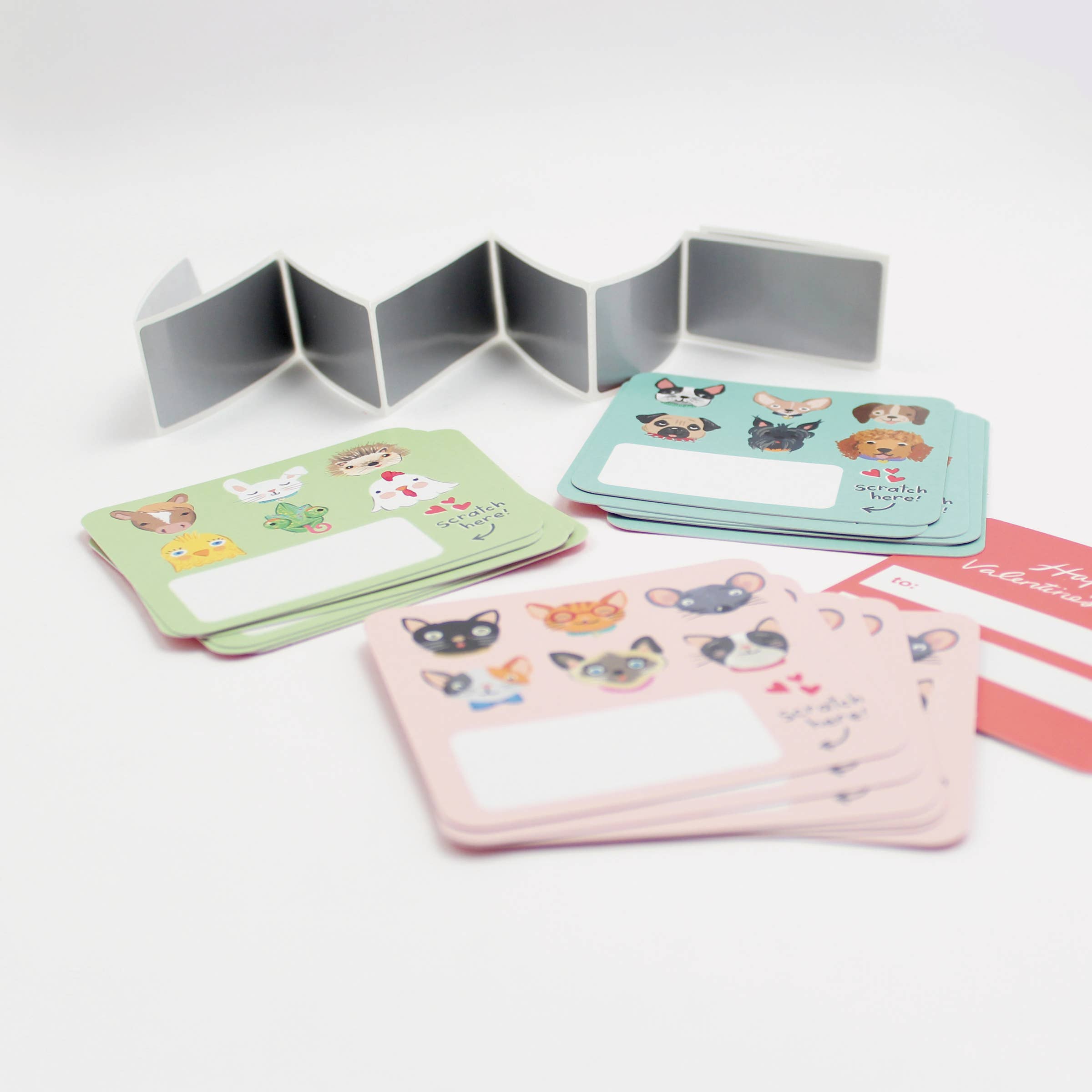 Scratch-off Valentine Cards - Pet Faces