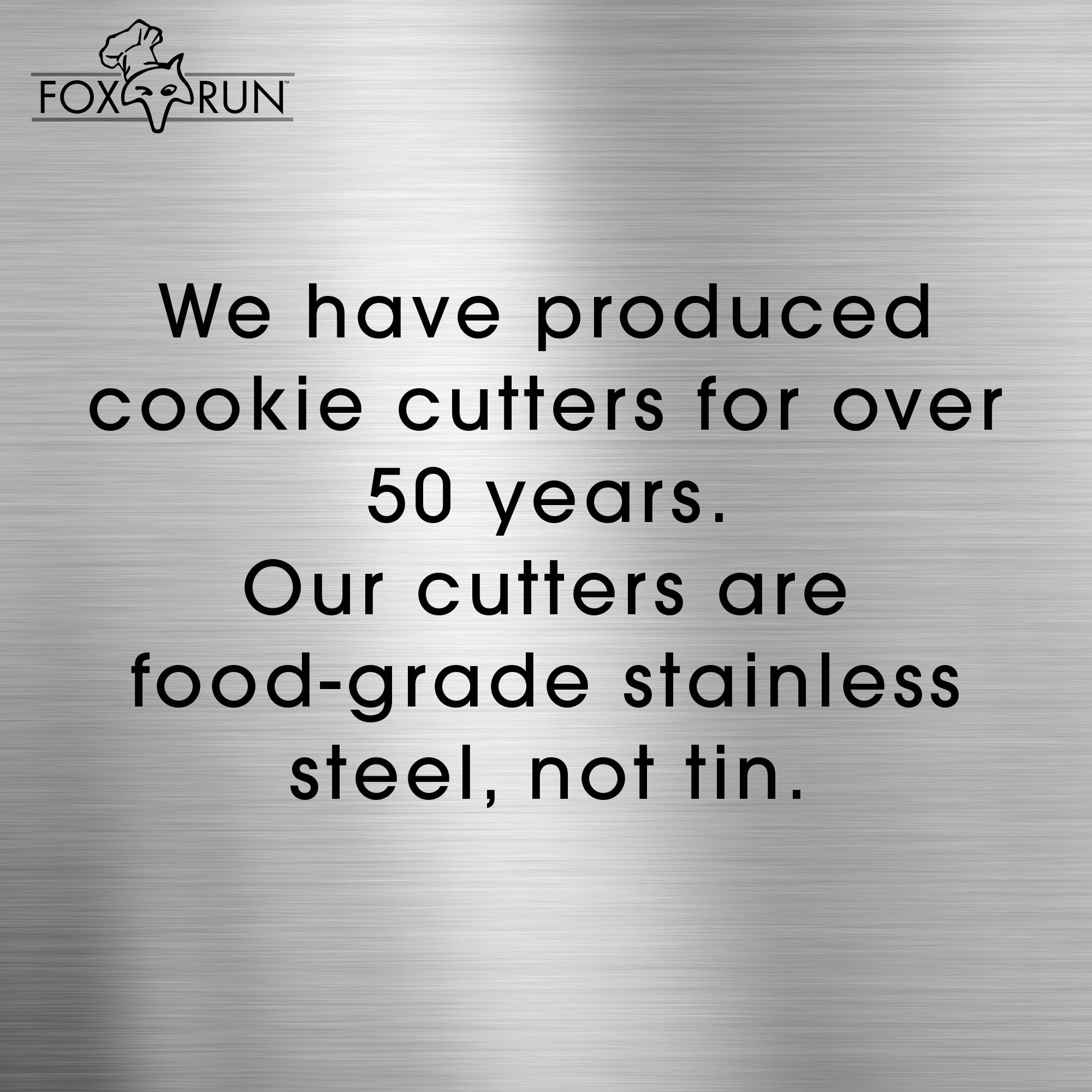 Fox Run Stainless Steel Unicorn Cookie Cutter, Set 3, 4"